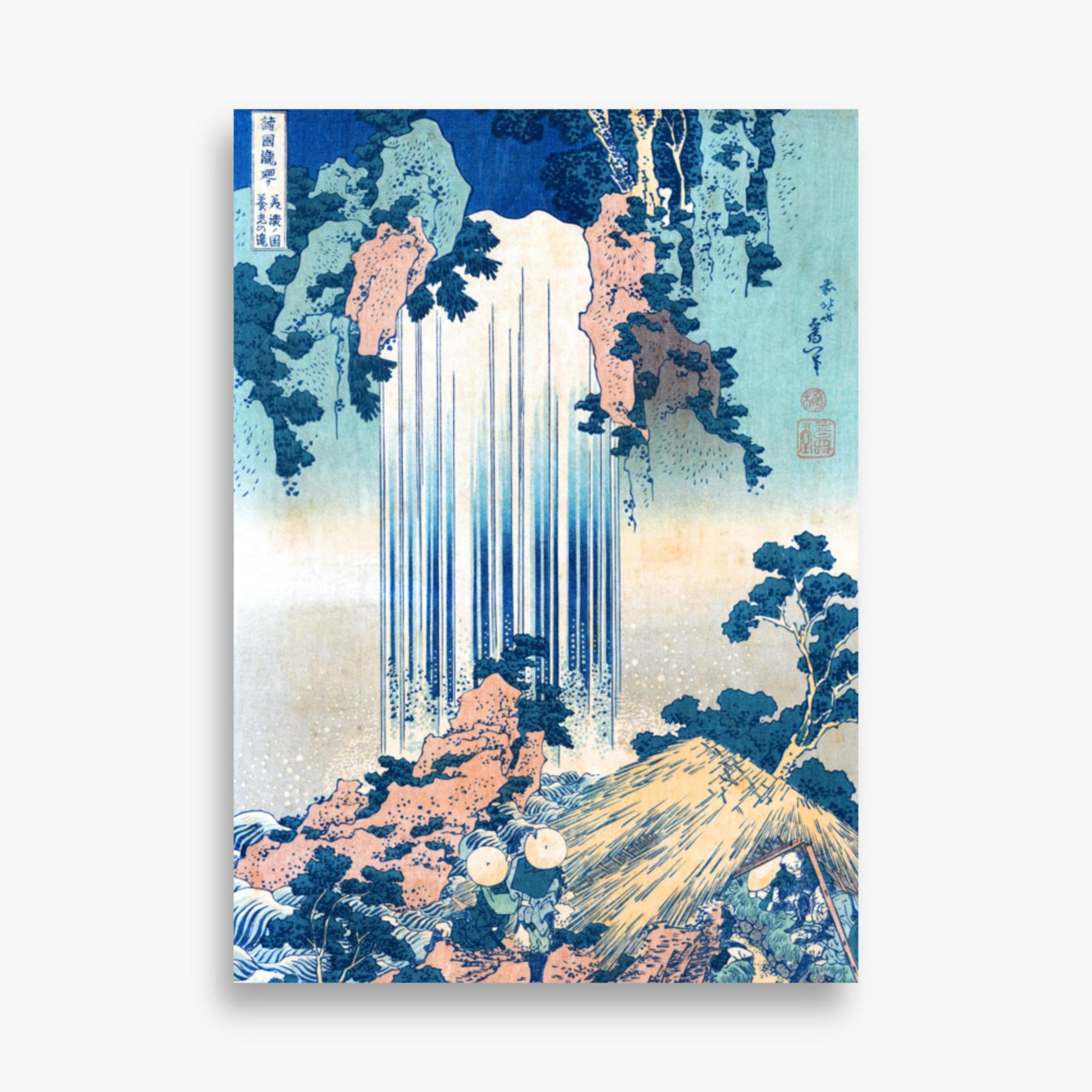 Katsushika Hokusai: Yoro Waterfall in Mino Province - 50x70 cm Poster