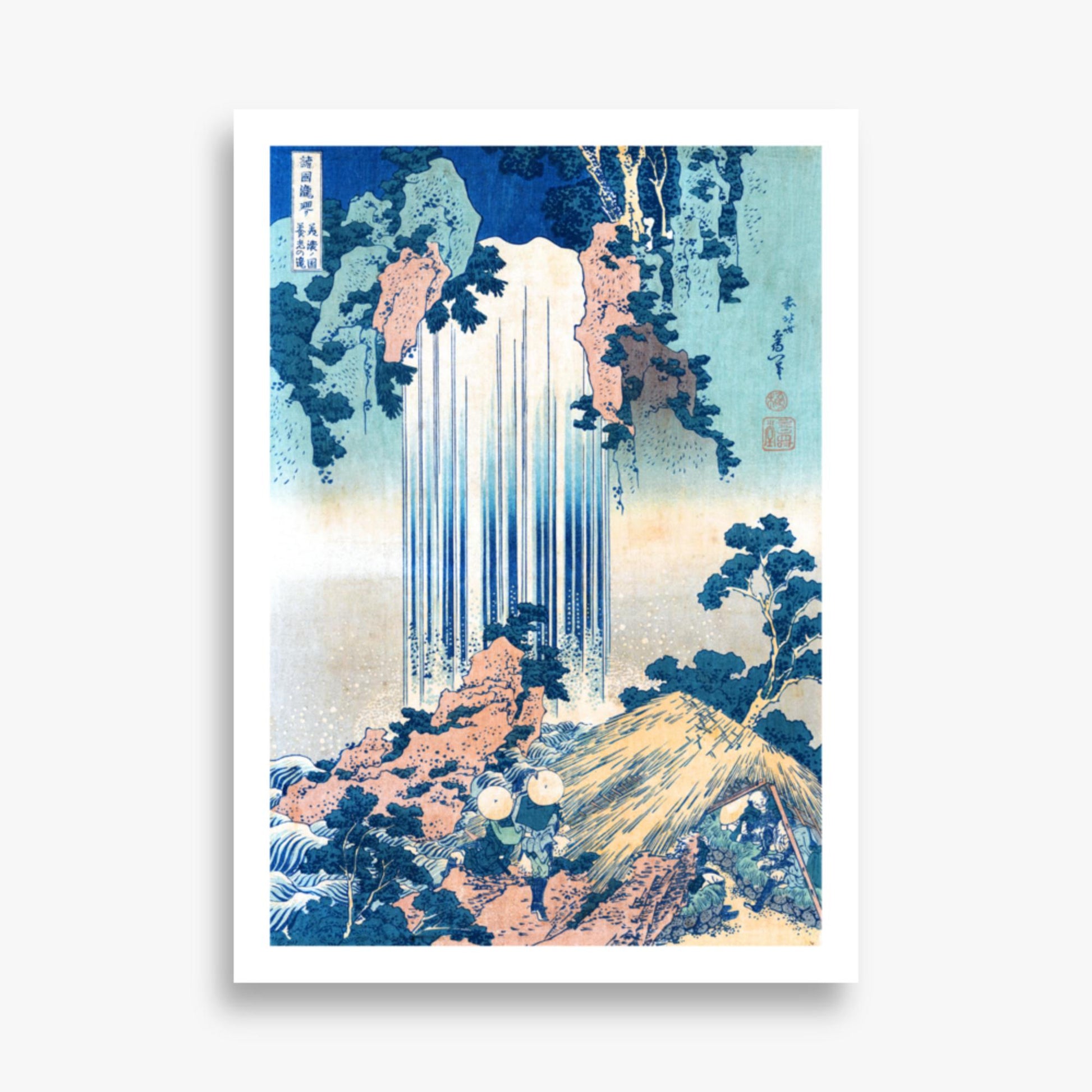 Katsushika Hokusai: Yoro Waterfall in Mino Province - 50x70 cm Poster