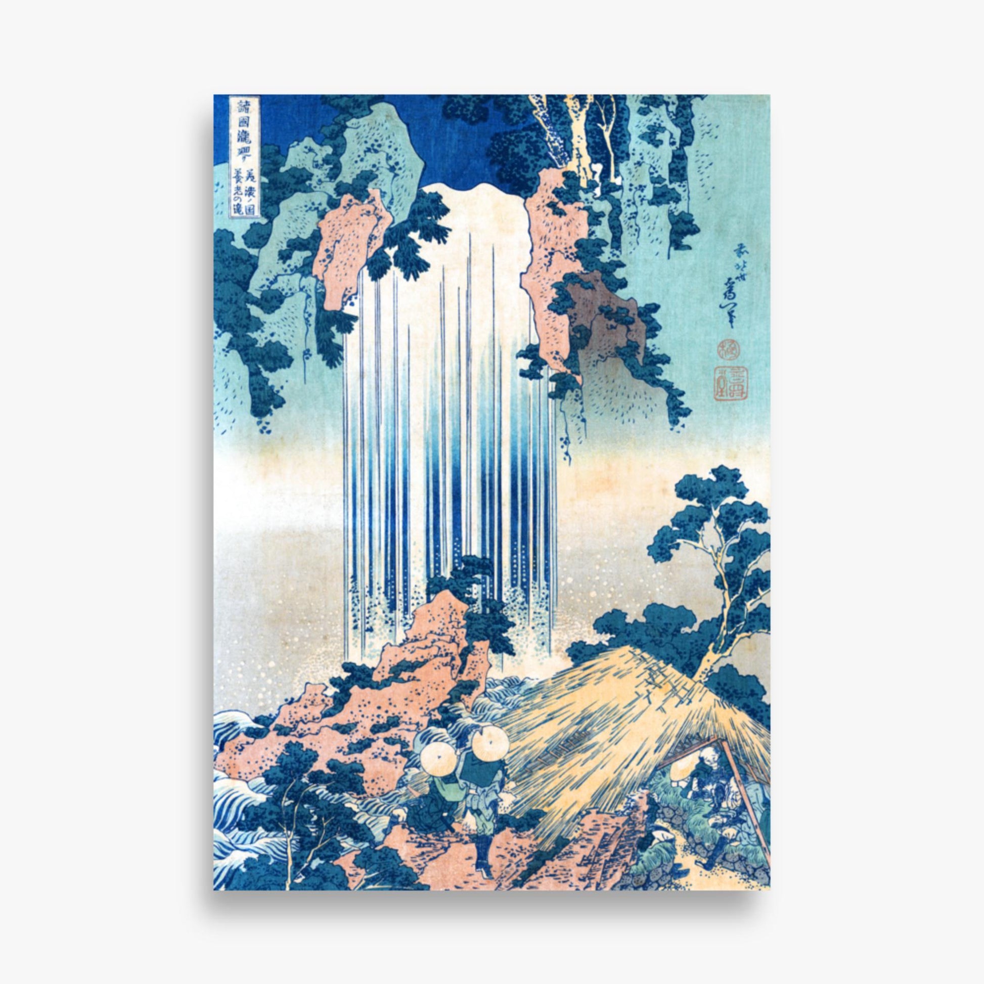 Katsushika Hokusai: Yoro Waterfall in Mino Province - 70x100 cm Poster