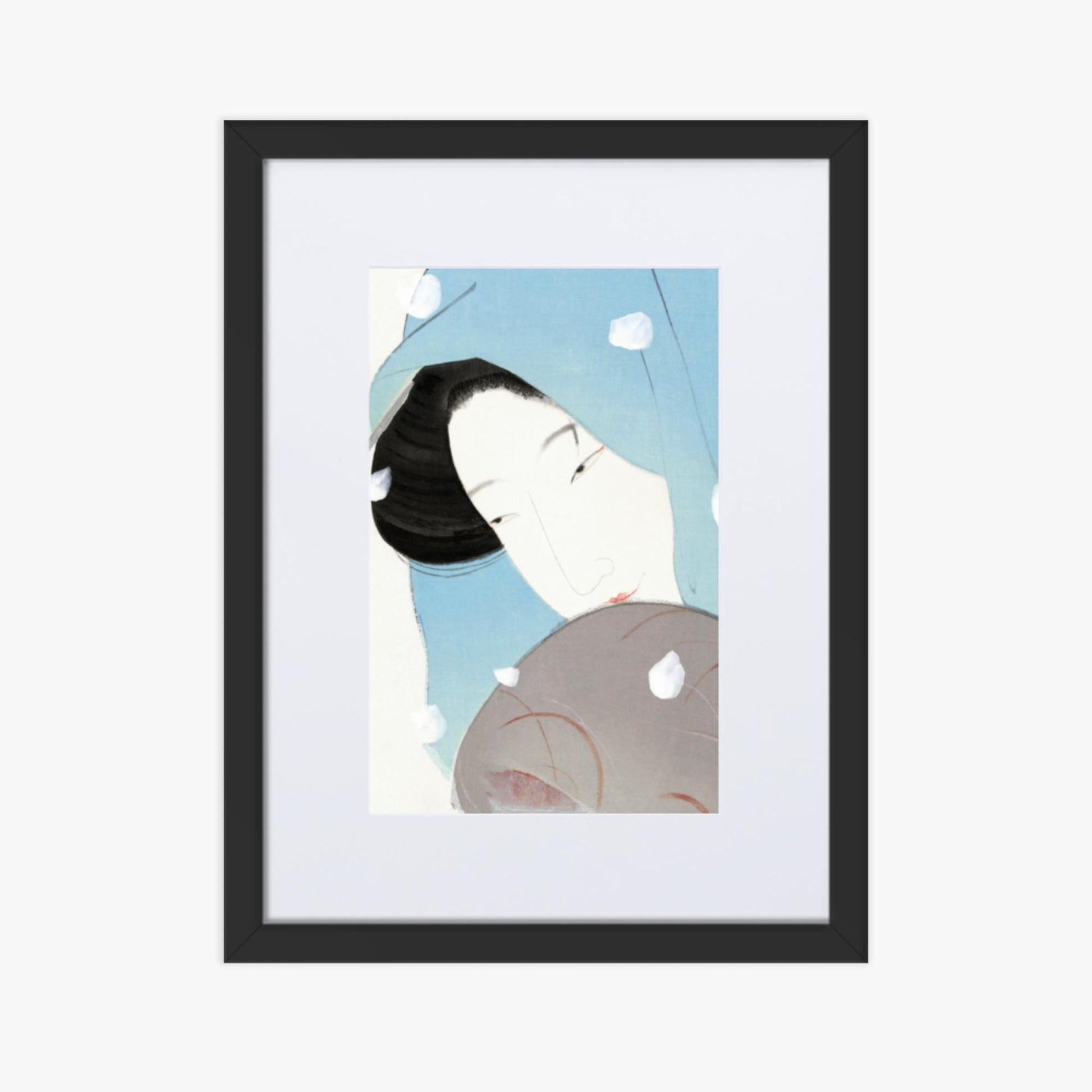 Kitano Tsunetomi - Umegawa 30x40 cm Poster With Black Frame