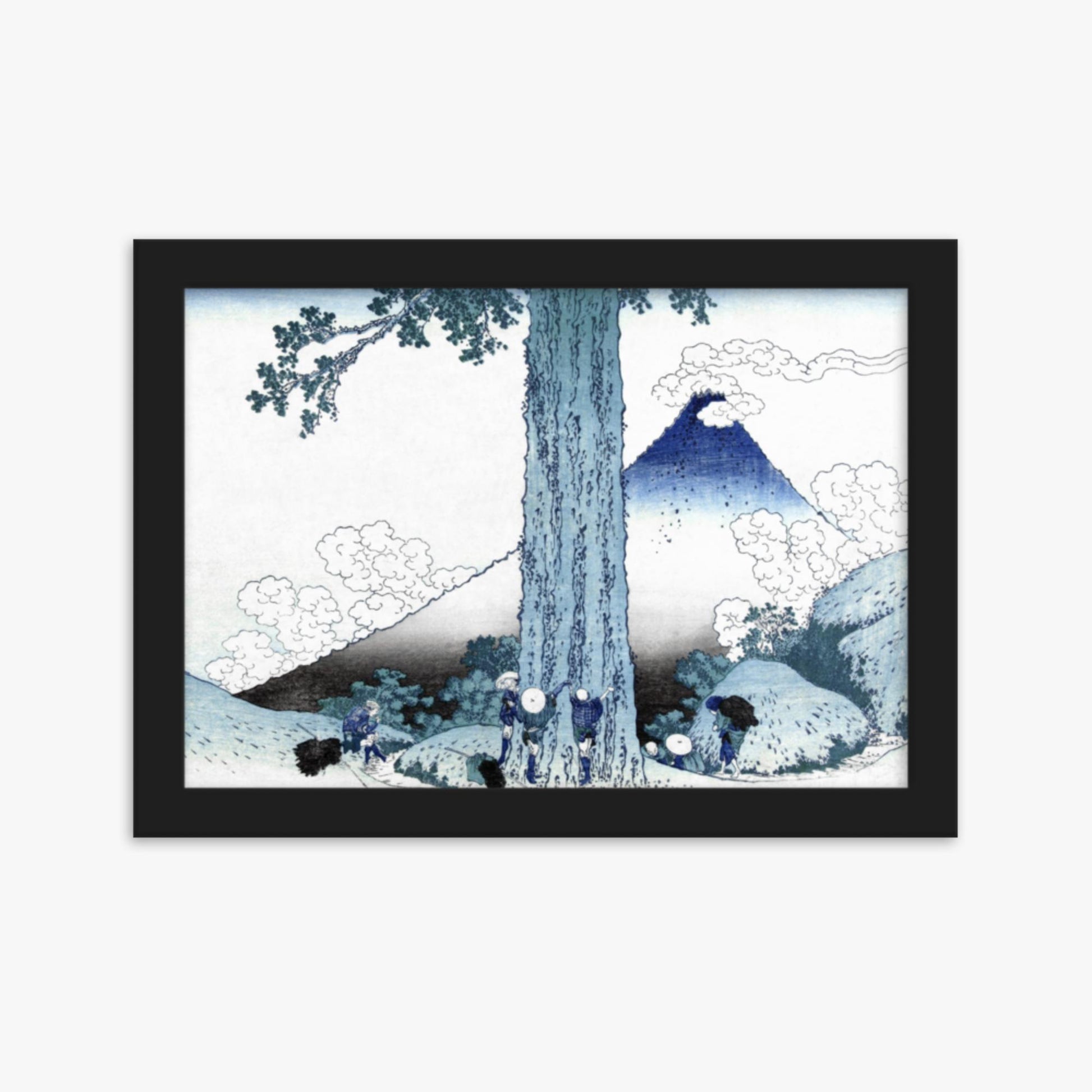 Katsushika Hokusai - Fuji from Mishima Pass in Kai Province 21x30 cm Poster With Black Frame