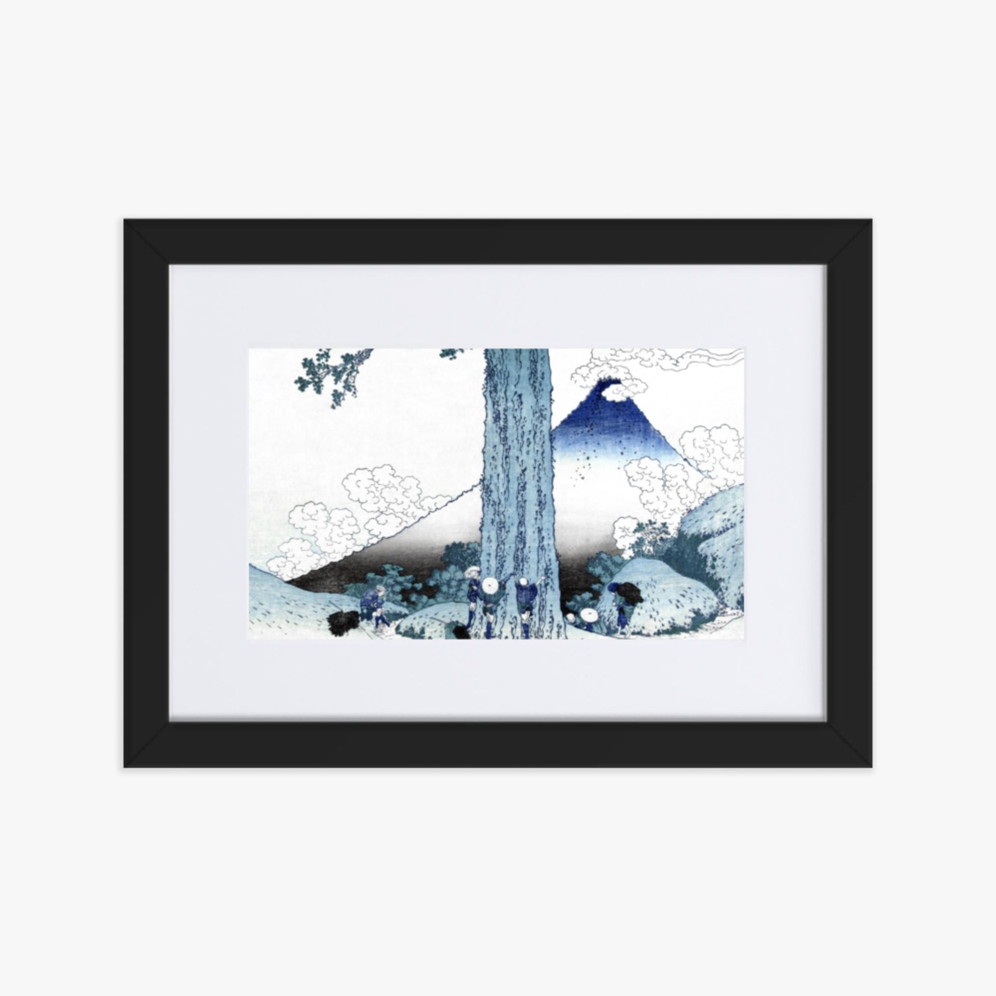 Katsushika Hokusai - Fuji from Mishima Pass in Kai Province 21x30 cm Poster With Black Frame