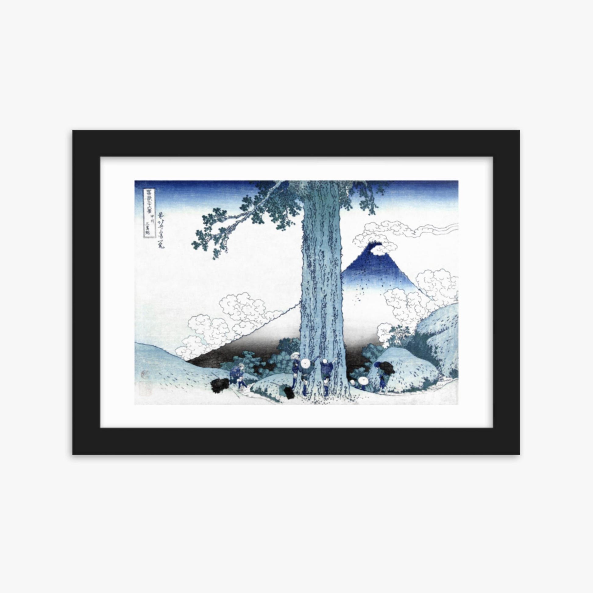 Katsushika Hokusai - Fuji from Mishima Pass in Kai Province 21x30 cm Poster With Black Frame