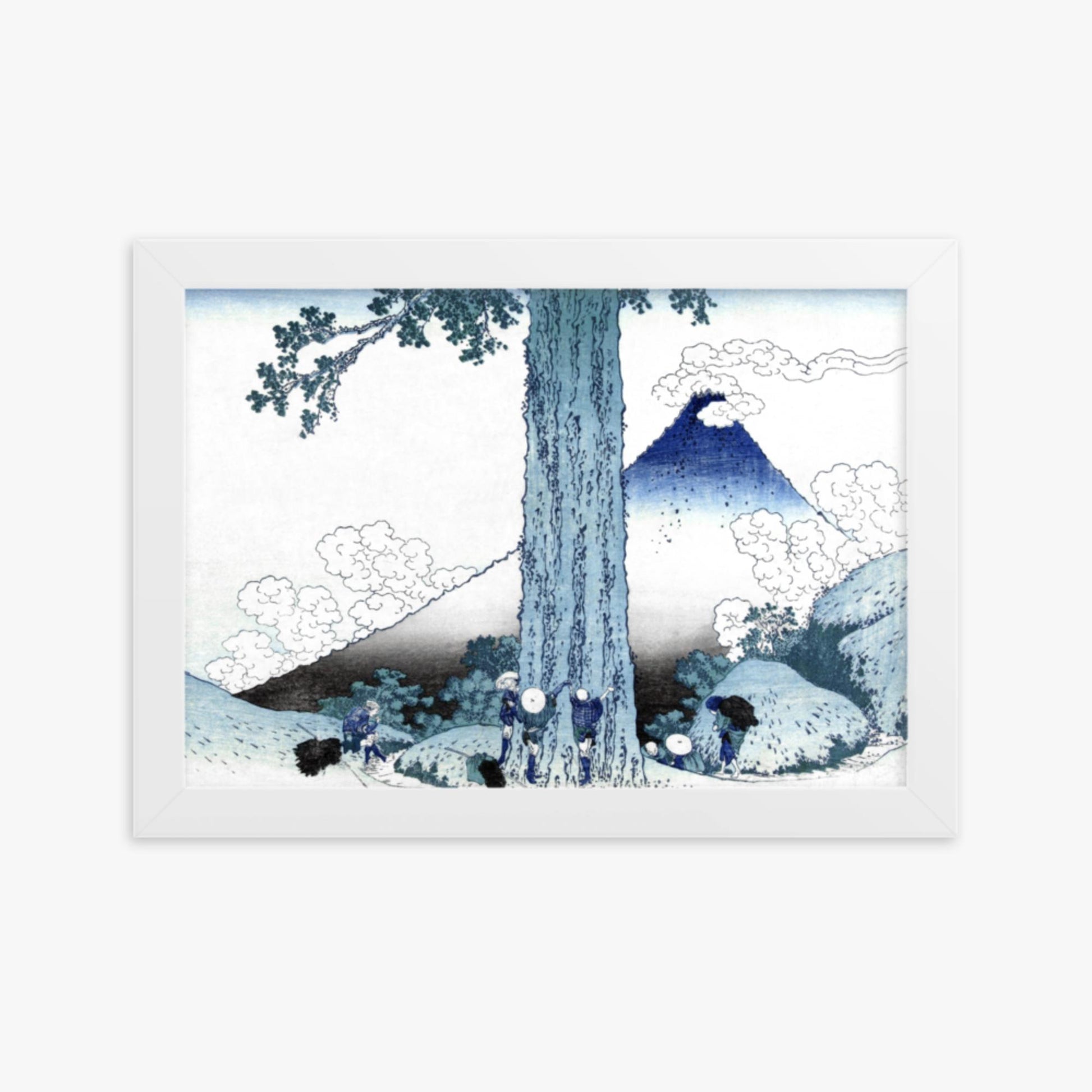 Katsushika Hokusai - Fuji from Mishima Pass in Kai Province 21x30 cm Poster With White Frame