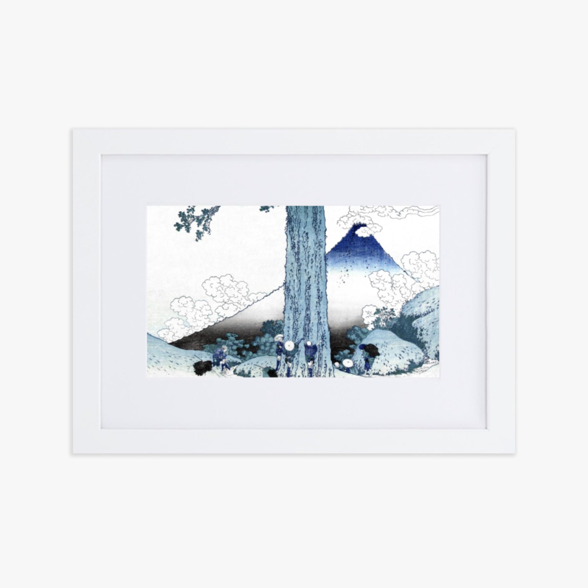 Katsushika Hokusai - Fuji from Mishima Pass in Kai Province 21x30 cm Poster With White Frame