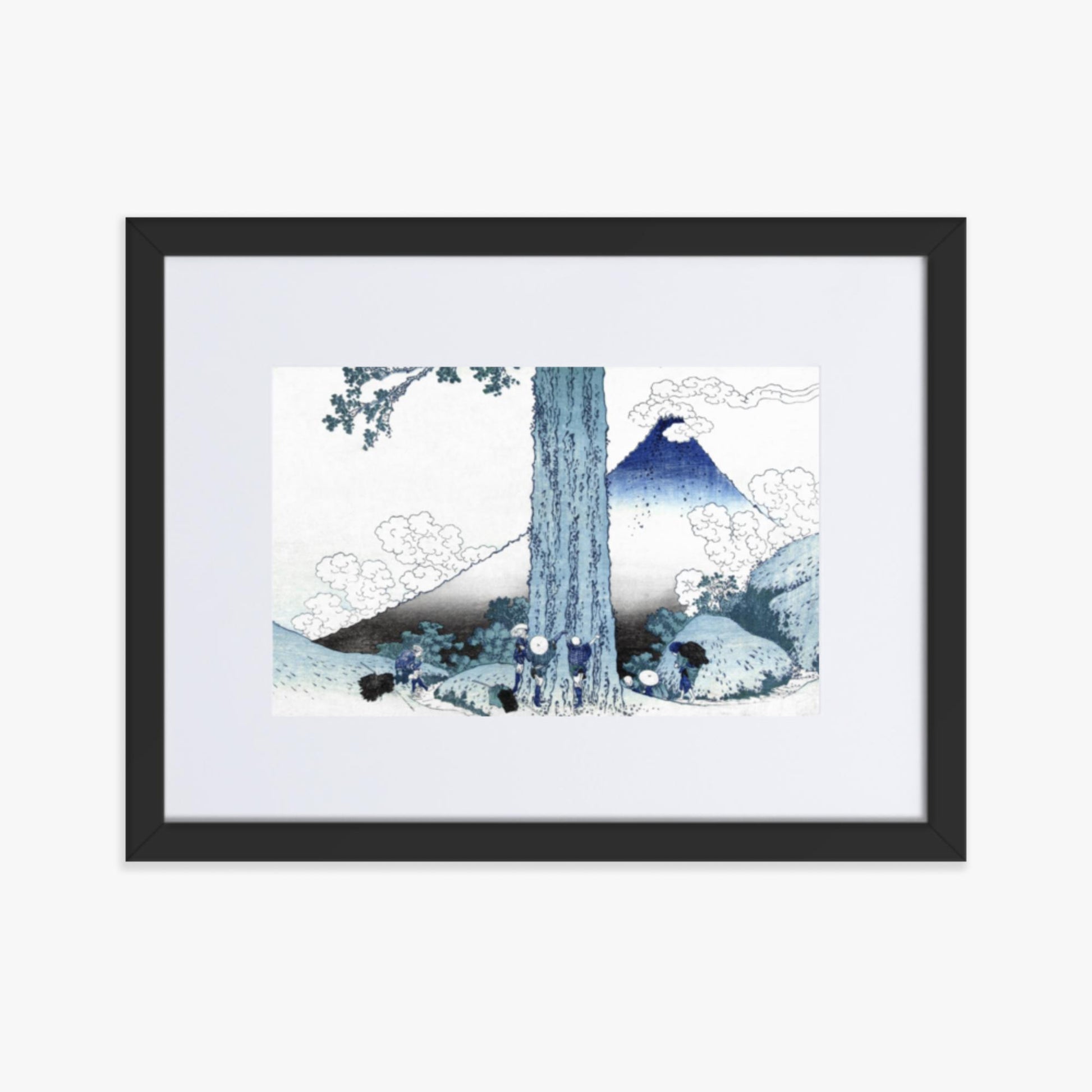 Katsushika Hokusai - Fuji from Mishima Pass in Kai Province 30x40 cm Poster With Black Frame