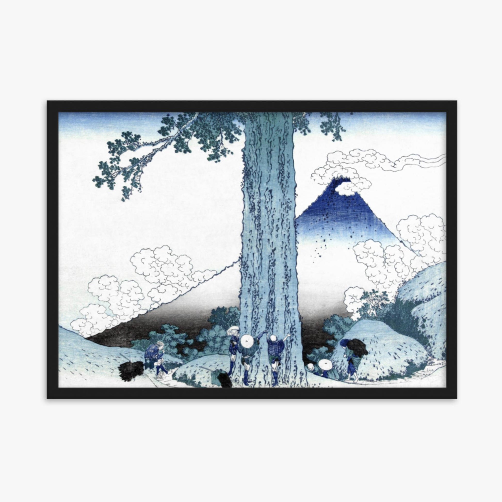 Katsushika Hokusai - Fuji from Mishima Pass in Kai Province 50x70 cm Poster With Black Frame