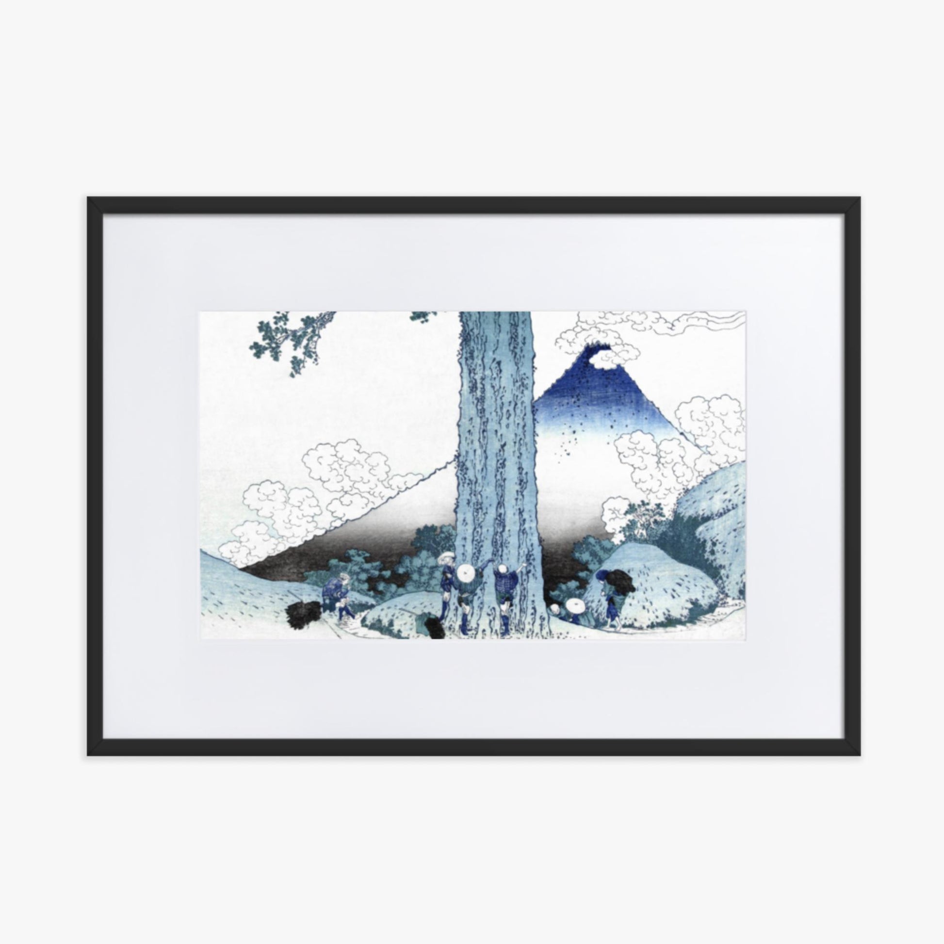 Katsushika Hokusai - Fuji from Mishima Pass in Kai Province 50x70 cm Poster With Black Frame