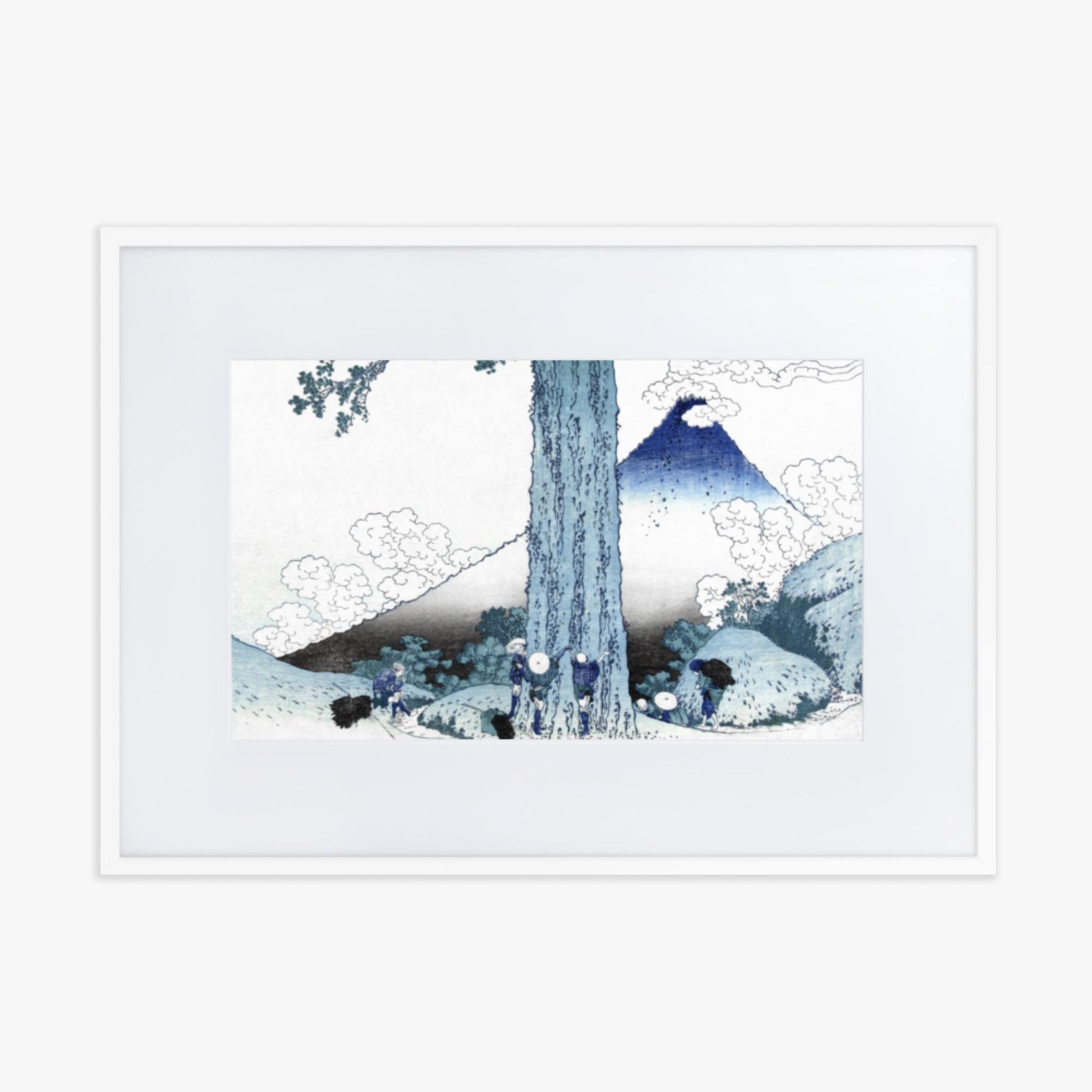 Katsushika Hokusai - Fuji from Mishima Pass in Kai Province 50x70 cm Poster With White Frame