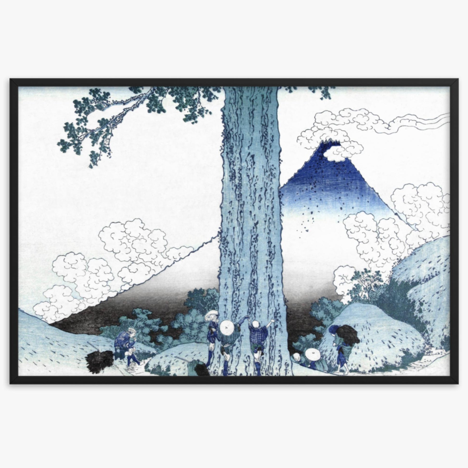 Katsushika Hokusai - Fuji from Mishima Pass in Kai Province 61x91 cm Poster With Black Frame