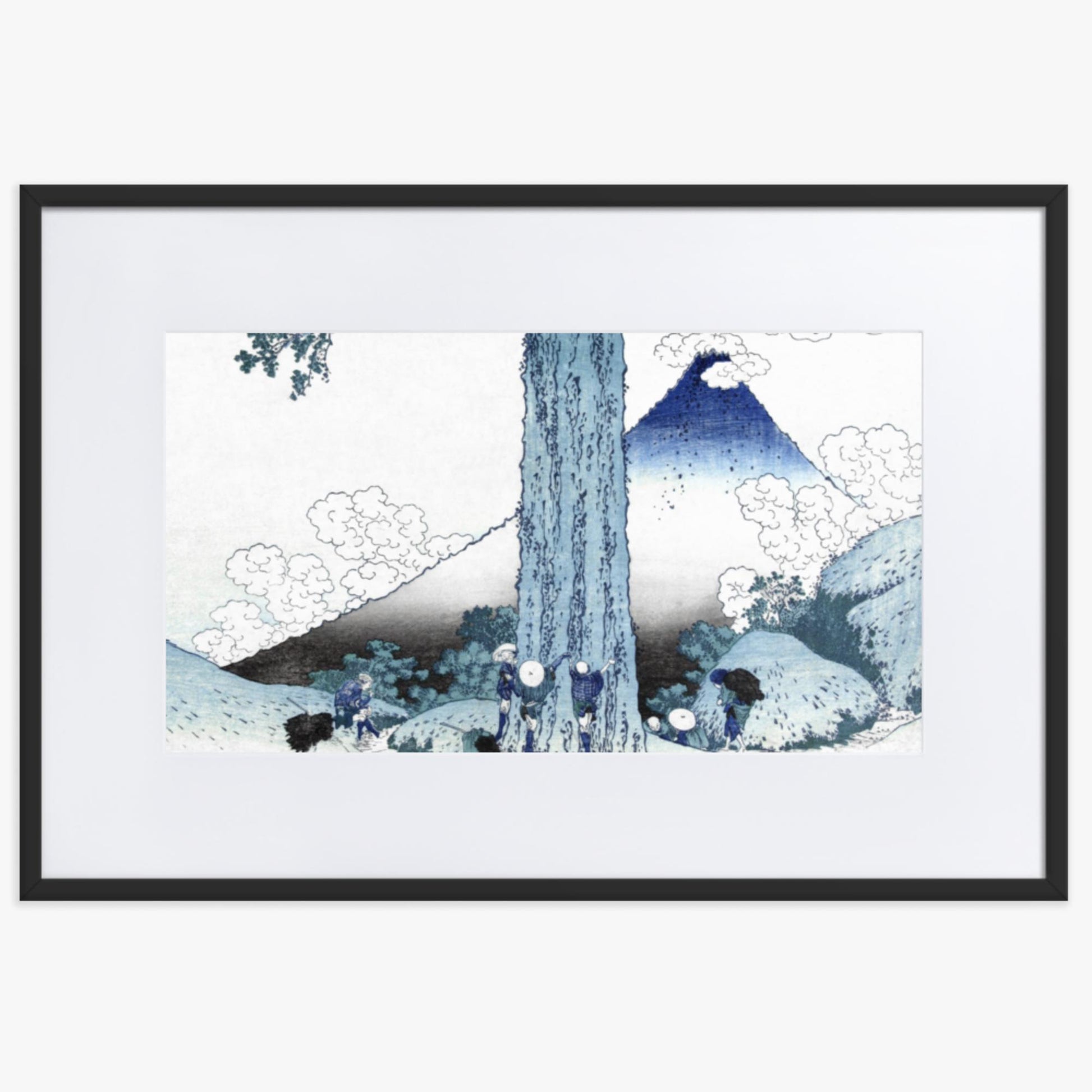 Katsushika Hokusai - Fuji from Mishima Pass in Kai Province 61x91 cm Poster With Black Frame