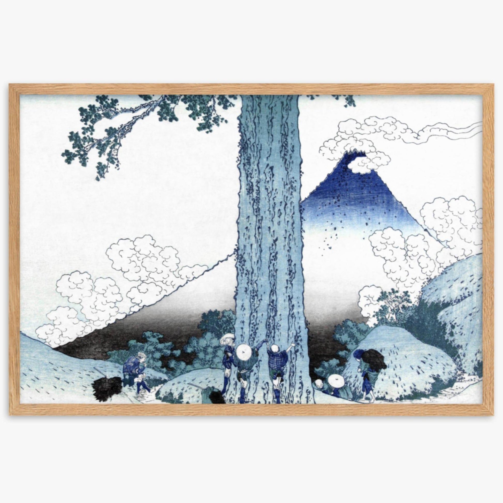 Katsushika Hokusai - Fuji from Mishima Pass in Kai Province 61x91 cm Poster With Oak Frame