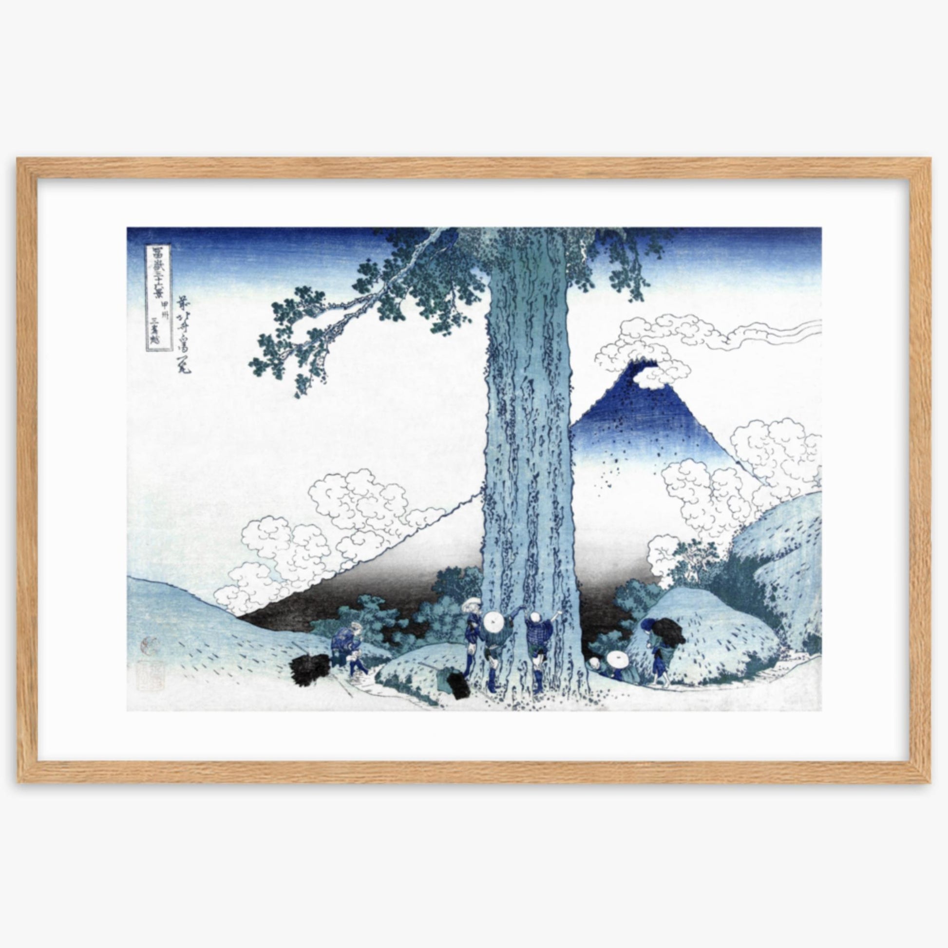 Katsushika Hokusai - Fuji from Mishima Pass in Kai Province 61x91 cm Poster With Oak Frame