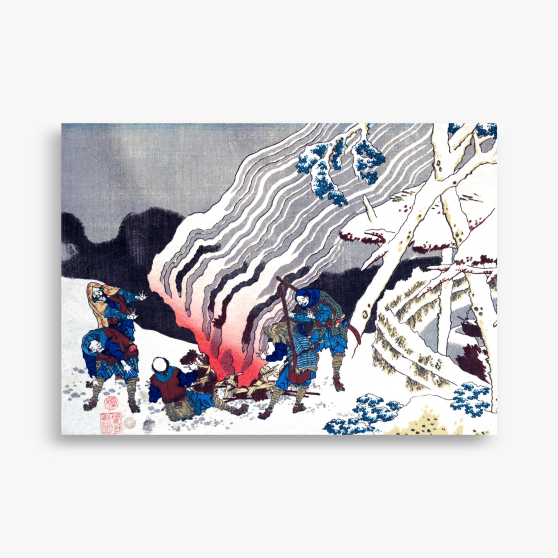 Katsushika Hokusai - Poem by Minamoto no Muneyuki Ason 50x70 cm Poster