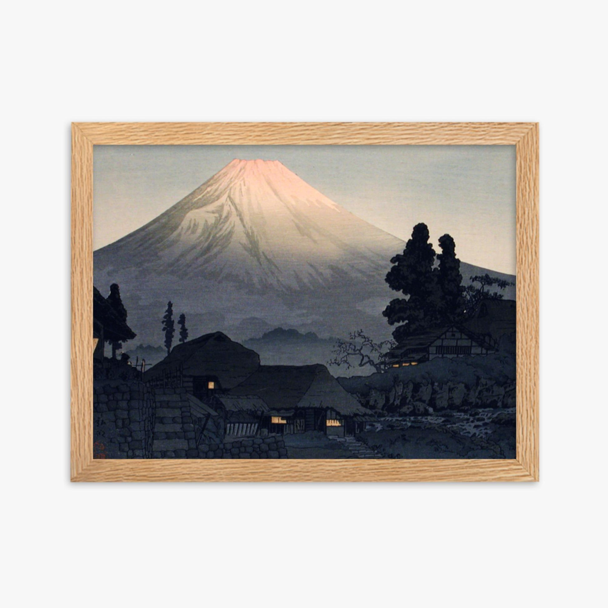 Takahashi Hiroaki (Shōtei) - Mount Fuji From Mizukubo 30x40 cm Poster With Oak Frame