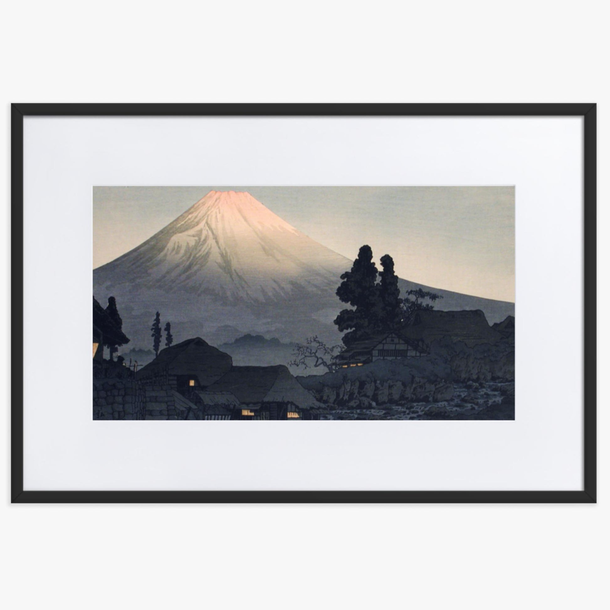 Takahashi Hiroaki (Shōtei) - Mount Fuji From Mizukubo 61x91 cm Poster With Black Frame