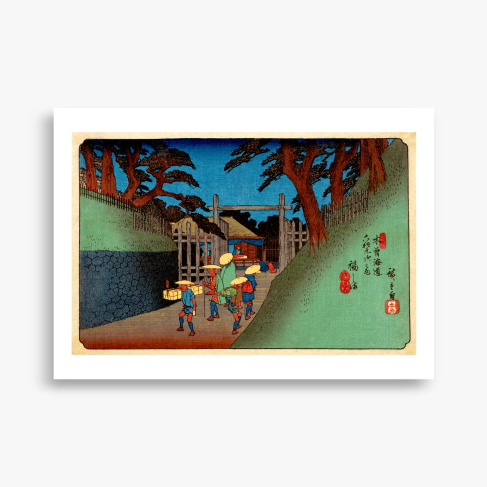 Utagawa Hiroshige - Fukushima Station 50x70 cm Poster