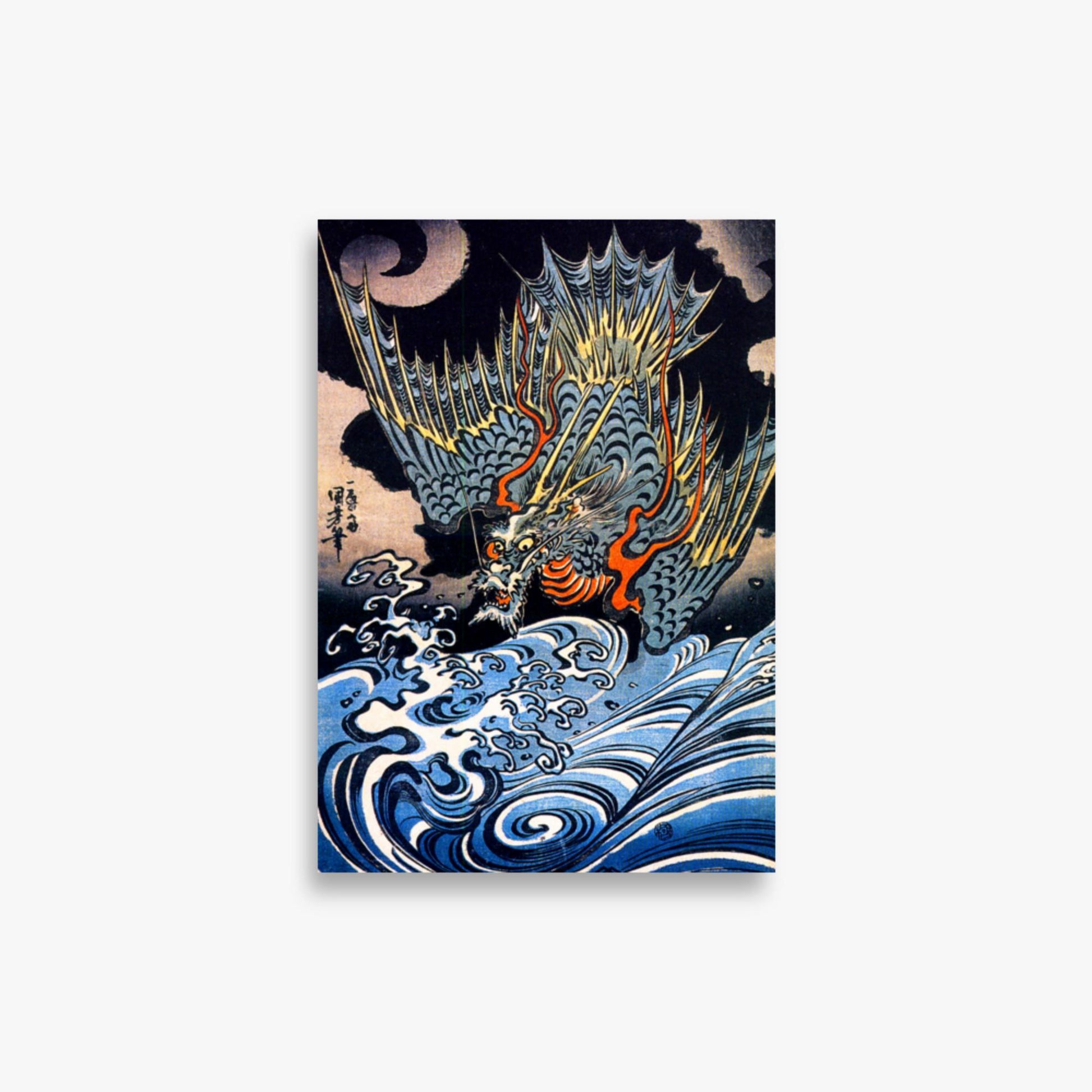 Utagawa Kuniyoshi: A Japanese sea dragon - 21x30 cm Poster