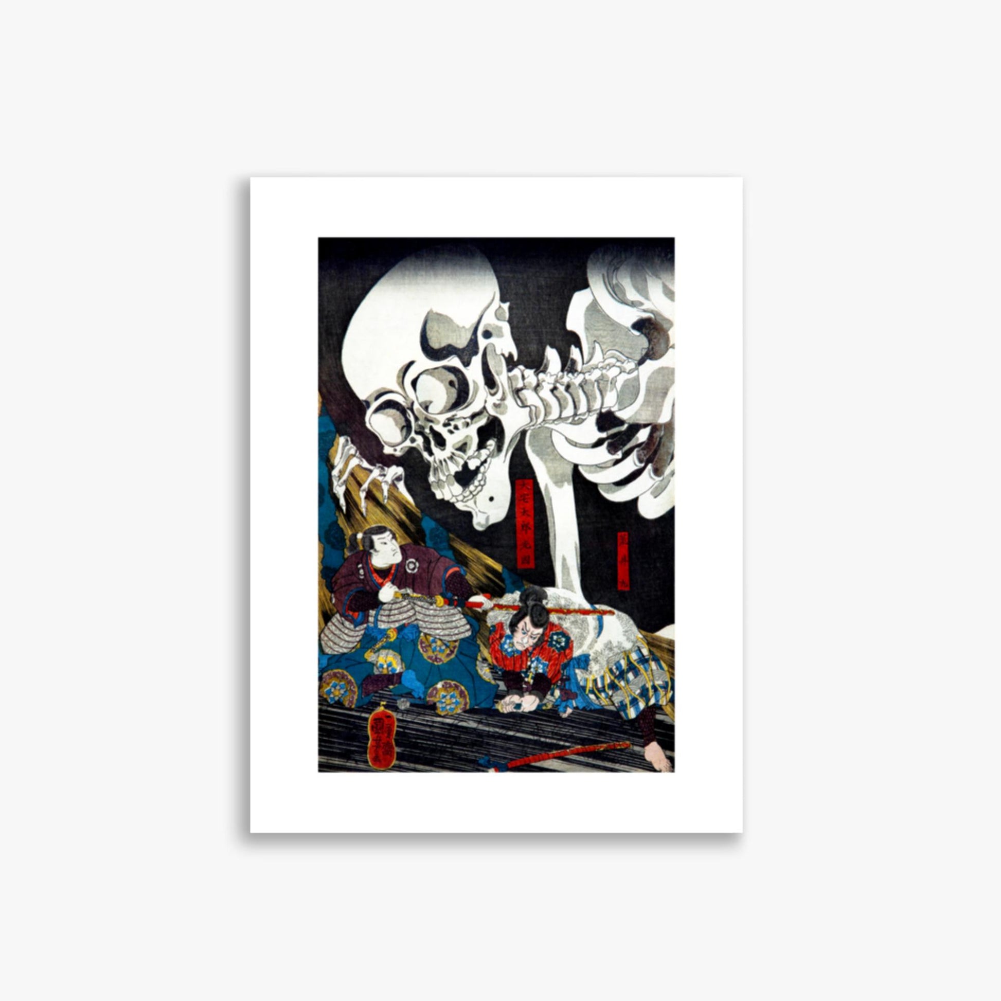 Utagawa Kuniyoshi: Princess Takiyasha Calling up a Monstruous Skeleton Specter at the Old Palace in Sōma - 30x40 cm Poster