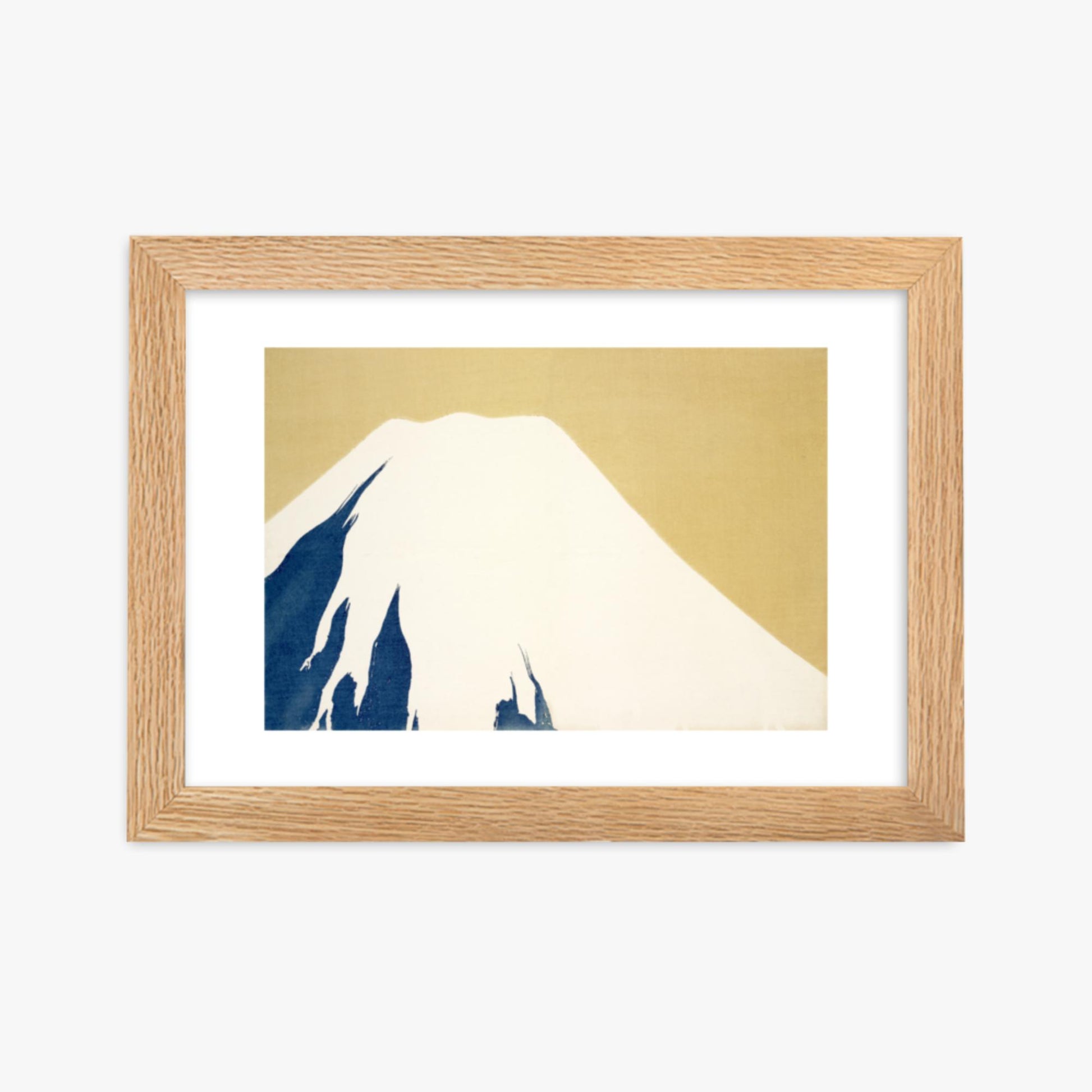 Kamisaka Sekka: Mount Fuji, from Momoyo-gusa - 21x30 cm Poster With Oak Frame