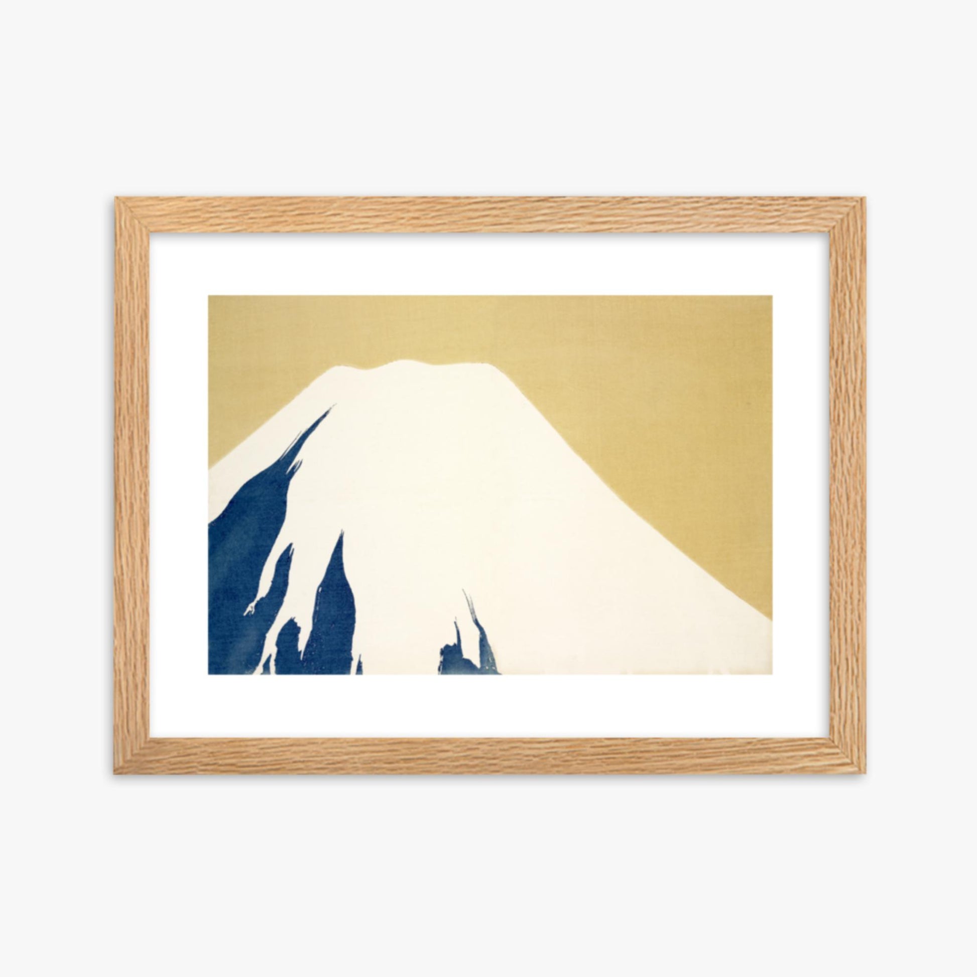 Kamisaka Sekka: Mount Fuji, from Momoyo-gusa - 30x40 cm Poster With Oak Frame