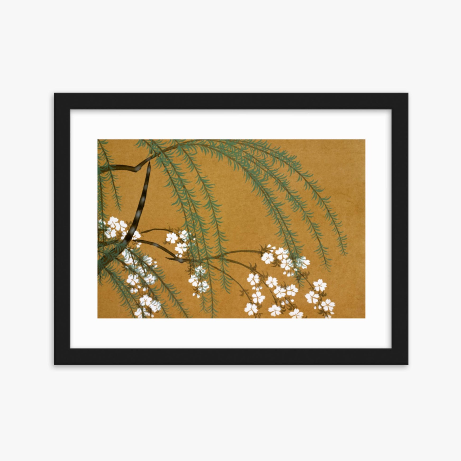 Kamisaka Sekka: Yanagi Sakura, from Momoyo-gusa - 30x40 cm Poster With Black Frame