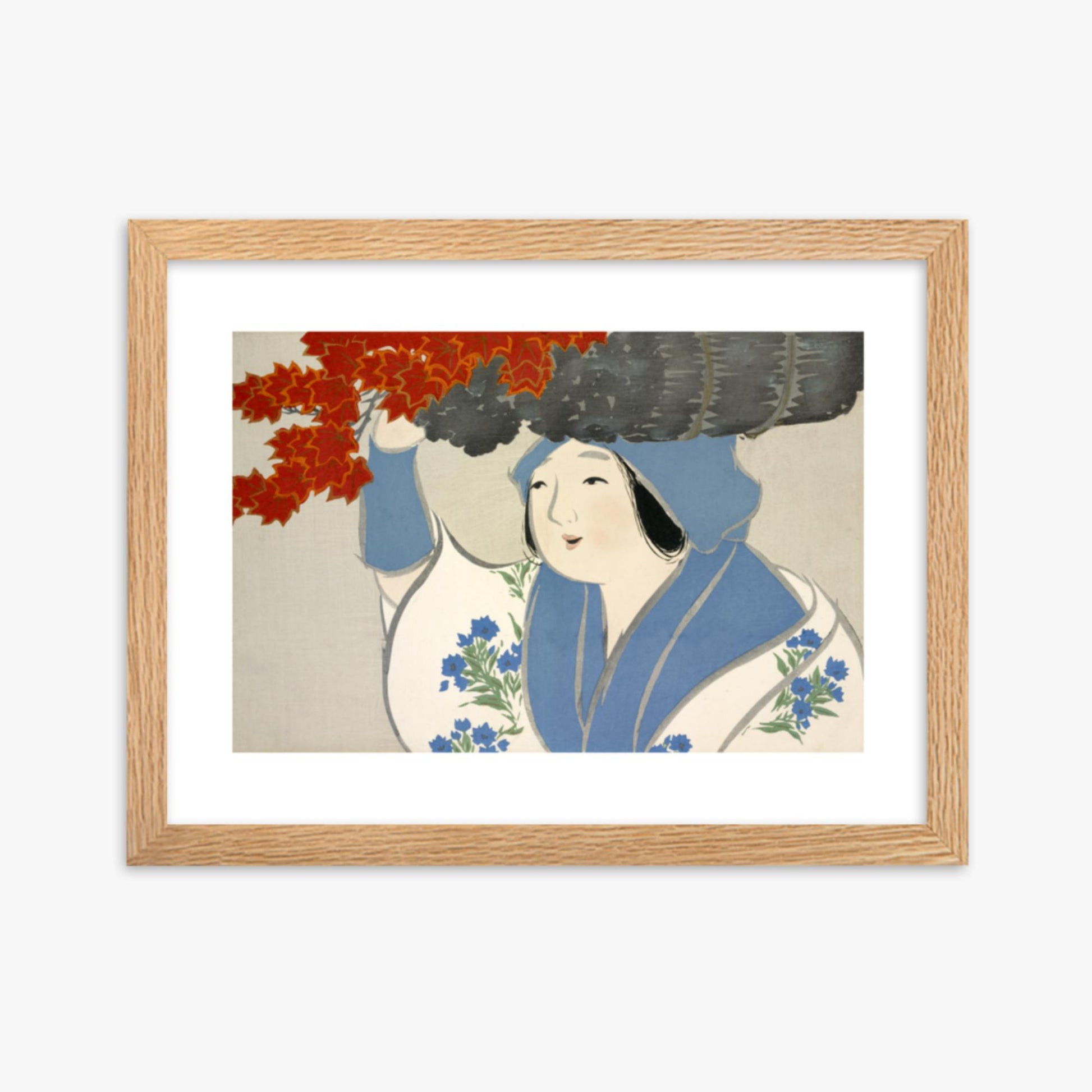 Kamisaka Sekka: Kuroki Uri, from Momoyo-gusa - 30x40 cm Poster With Oak Frame