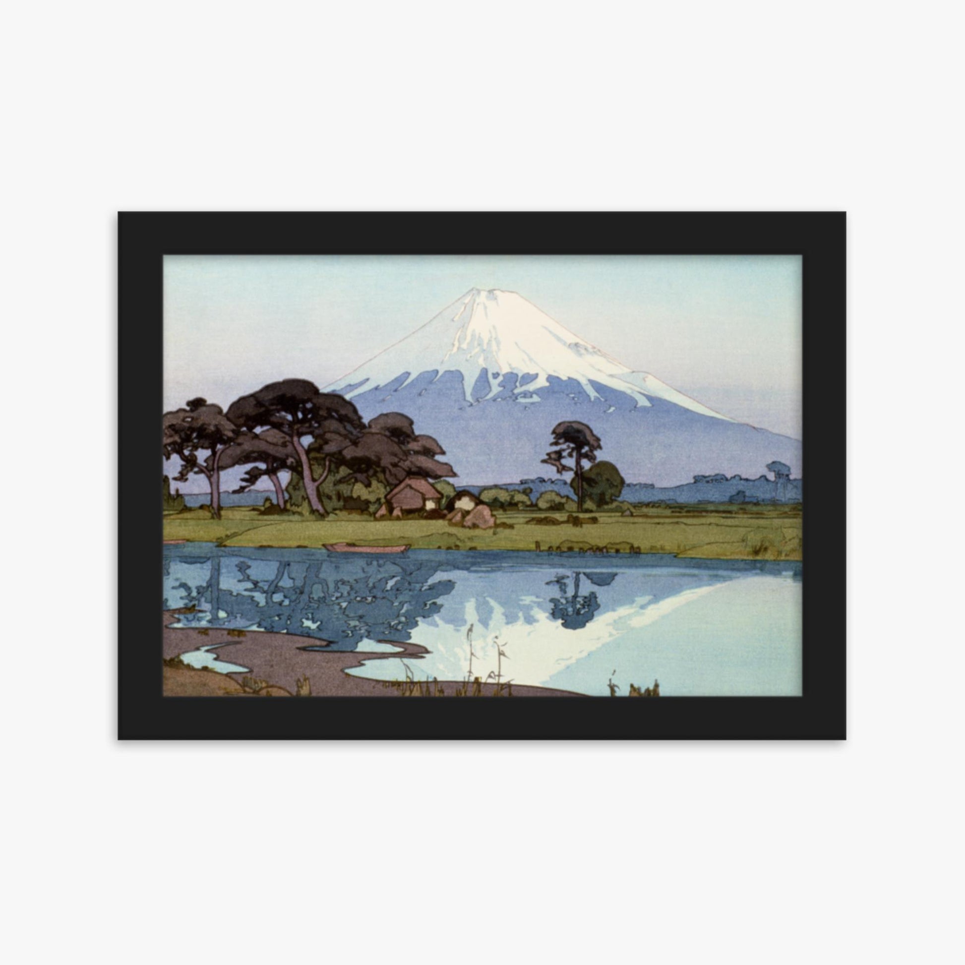 Hiroshi Yoshida: The lake at Suzakawa - 21x30 cm Poster With Black Frame