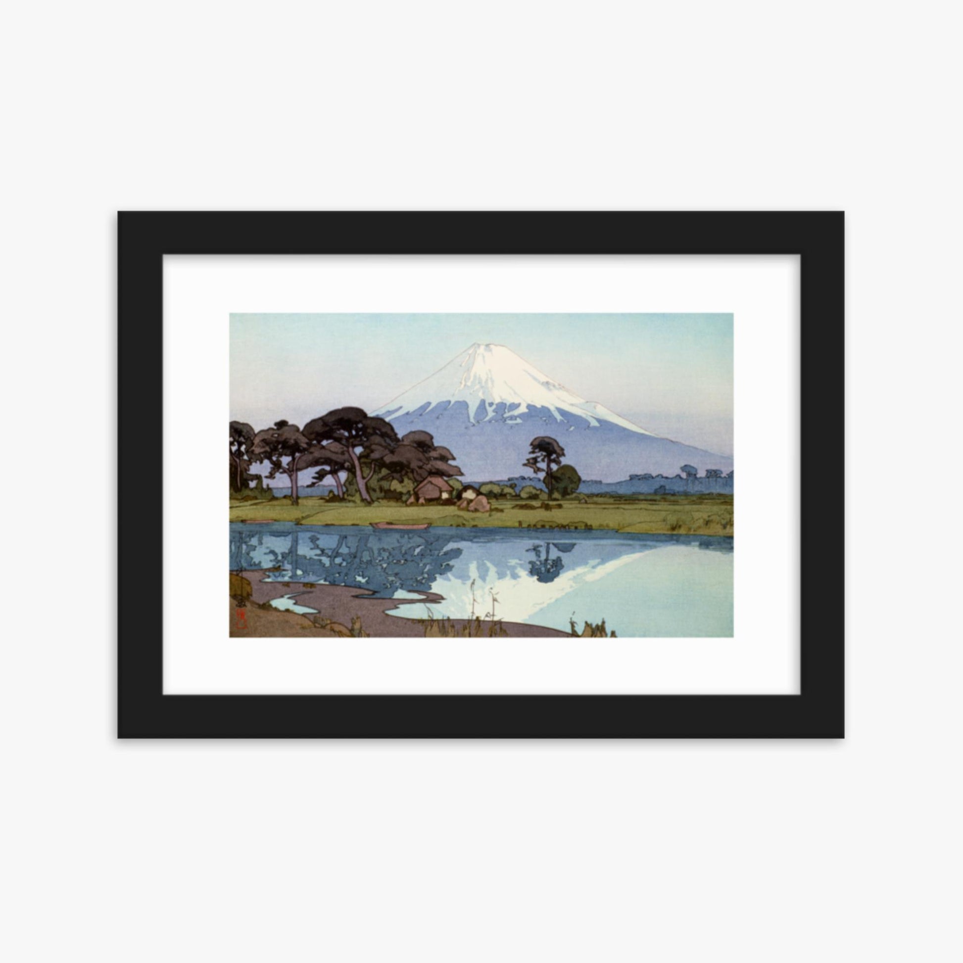 Hiroshi Yoshida: The lake at Suzakawa - 21x30 cm Poster With Black Frame