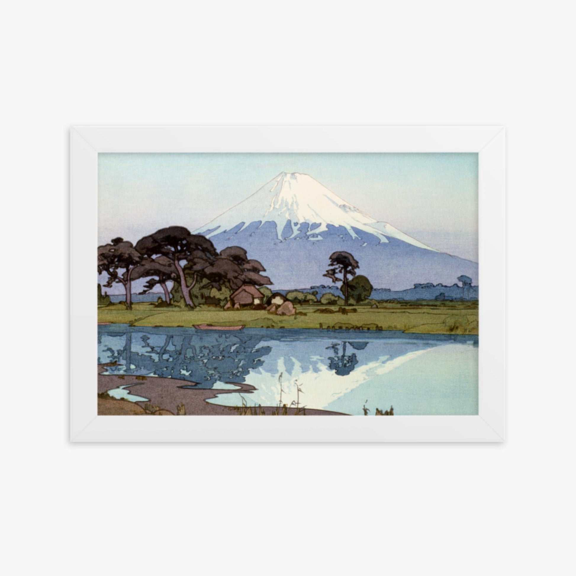 Hiroshi Yoshida: The lake at Suzakawa - 21x30 cm Poster With White Frame