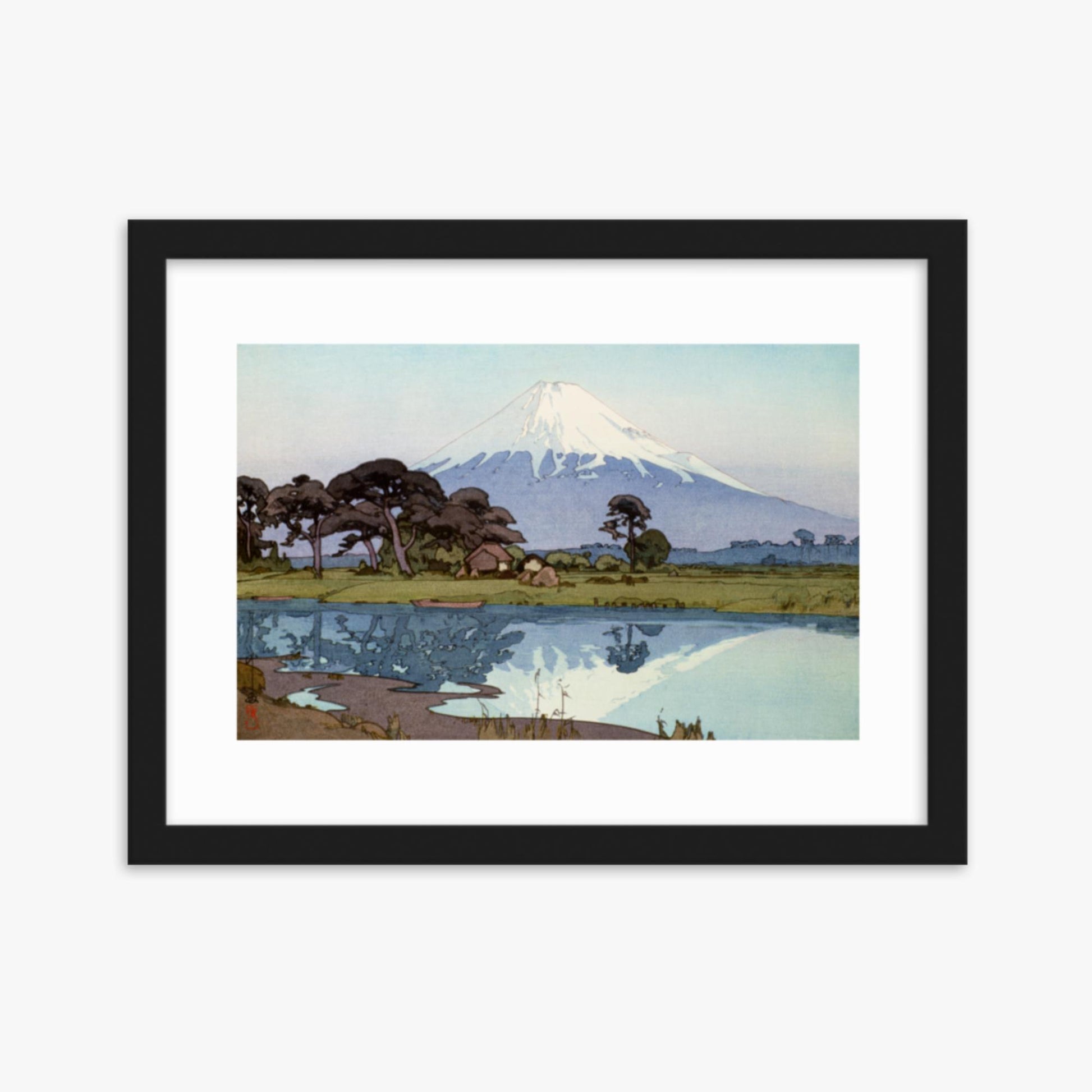 Hiroshi Yoshida: The lake at Suzakawa - 30x40 cm Poster With Black Frame