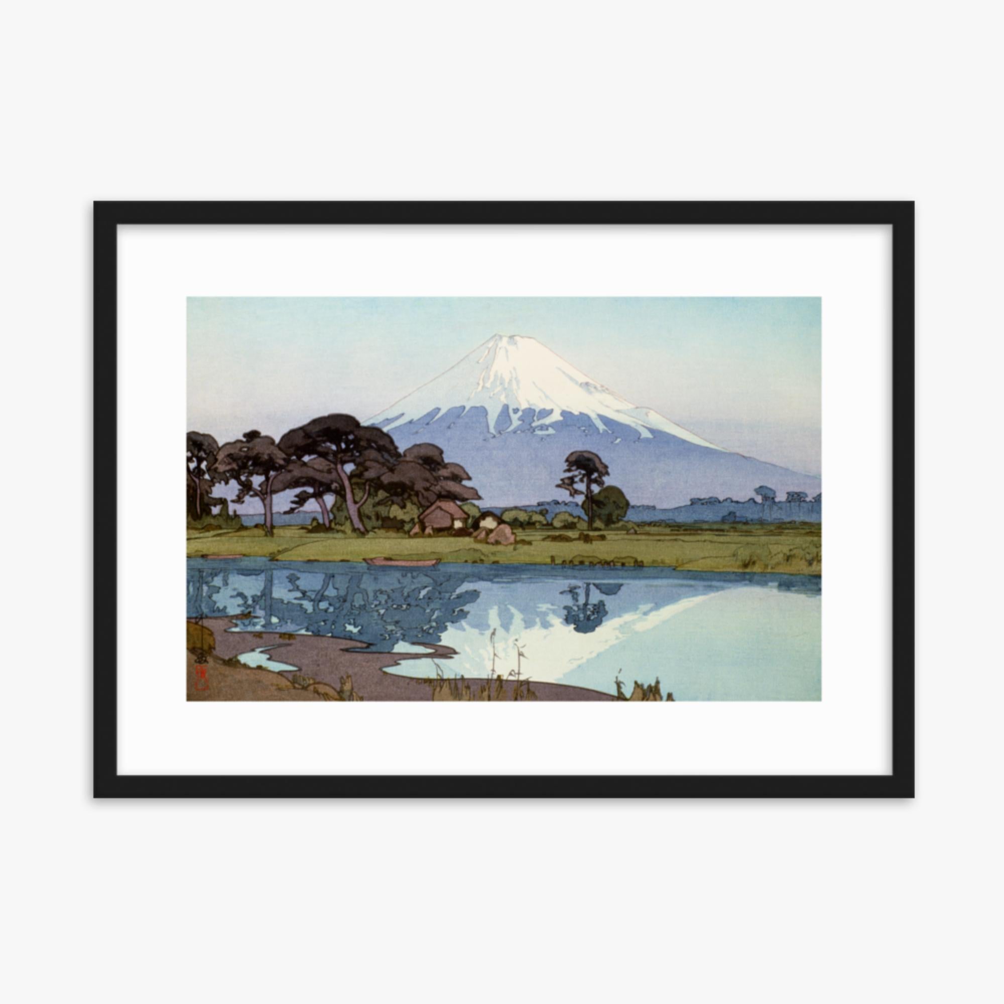 Hiroshi Yoshida: The lake at Suzakawa - 50x70 cm Poster With Black Frame