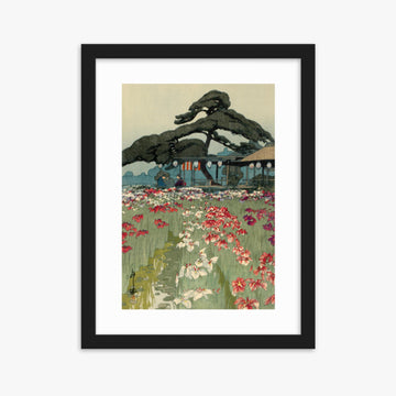 Hiroshi Yoshida: Iris Garden in Horikiri, from the series, Twelve Scenes of Tokyo - 30x40 cm Poster With Black Frame