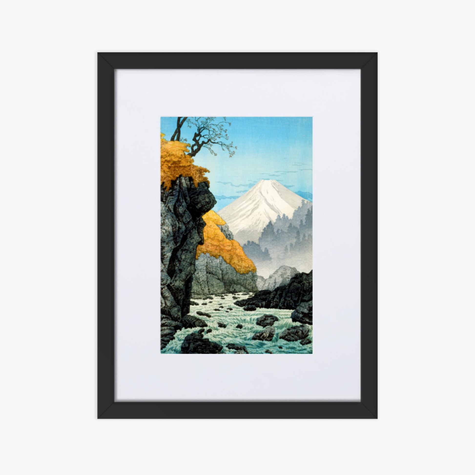 Takahashi Hiroaki (Shōtei) - Foot of Mount Ashitaka 30x40 cm Poster With Black Frame