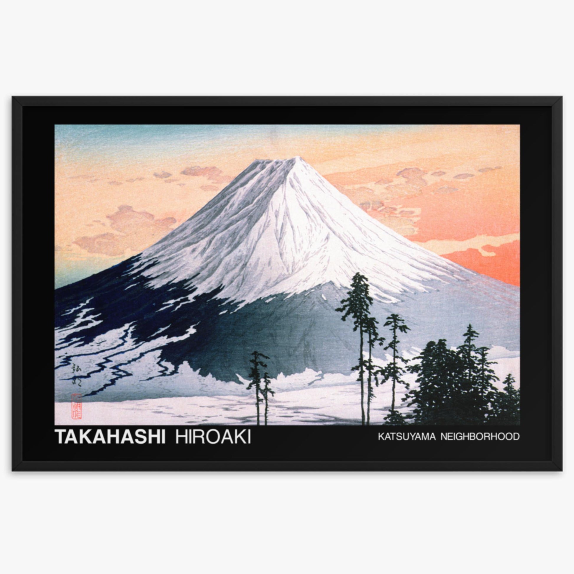 Hiroaki Takahashi - Katsuyama Neighborhood - Decoration 61x91 cm Poster With Black Frame