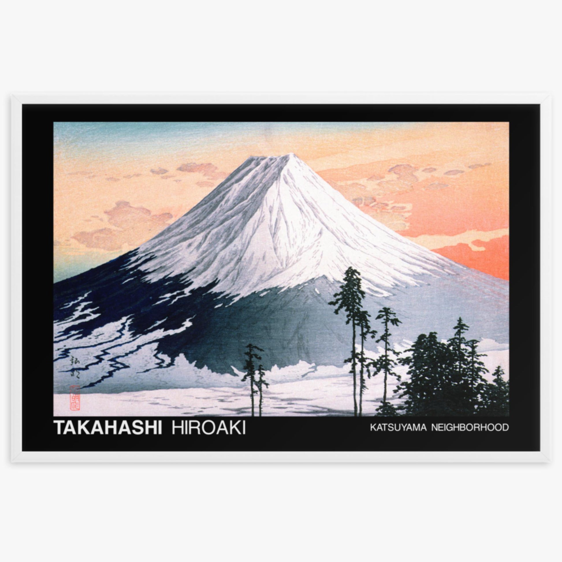 Hiroaki Takahashi - Katsuyama Neighborhood - Decoration 61x91 cm Poster With White Frame