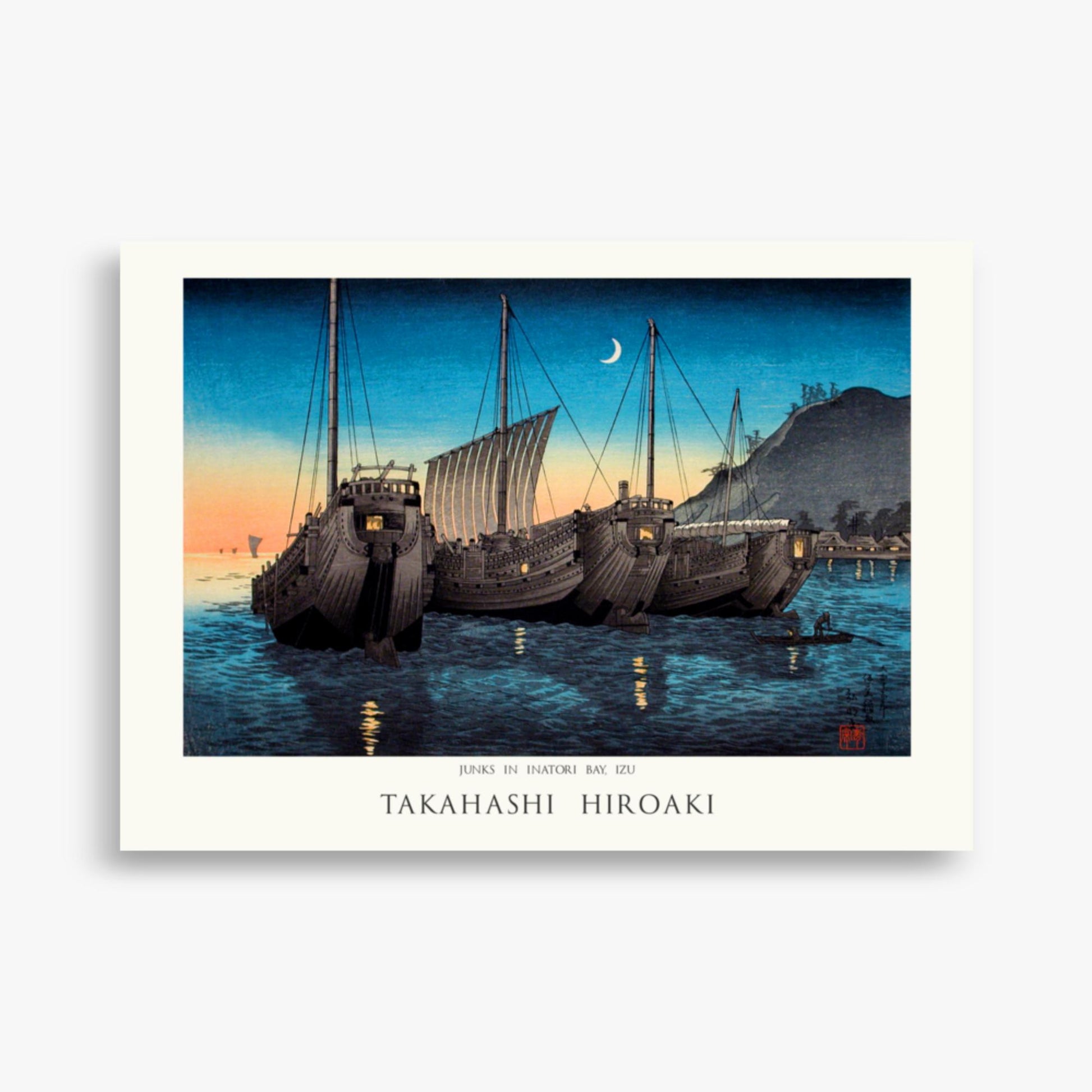 Hiroaki Takahashi - Junks in Inatori Bay, Izu - Decoration 50x70 cm Poster