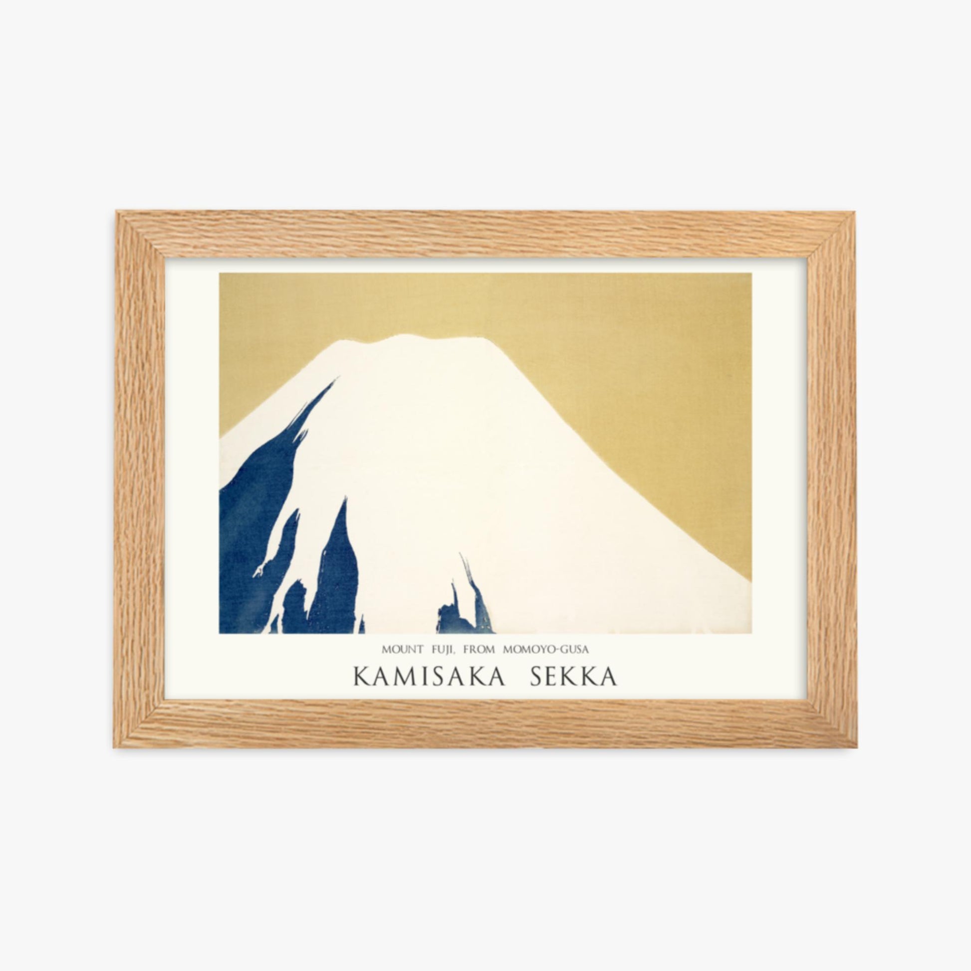 Kamisaka Sekka: Mount Fuji, from Momoyo-gusa - Japandi - 21x30 cm Poster With Oak Frame