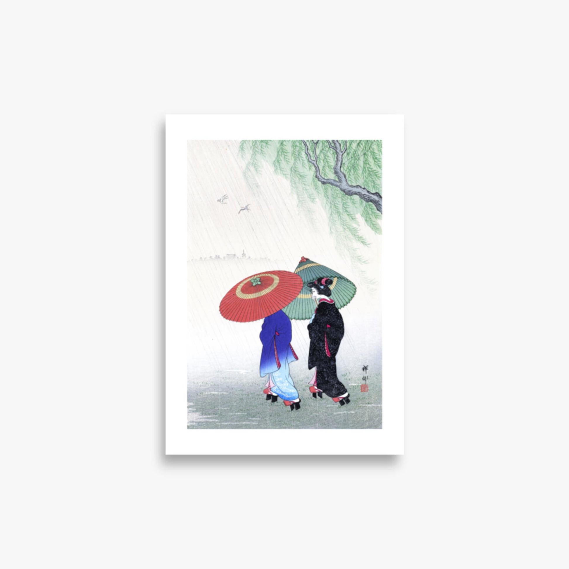 Ohara Koson - Two Women in the Rain 21x30 cm Poster