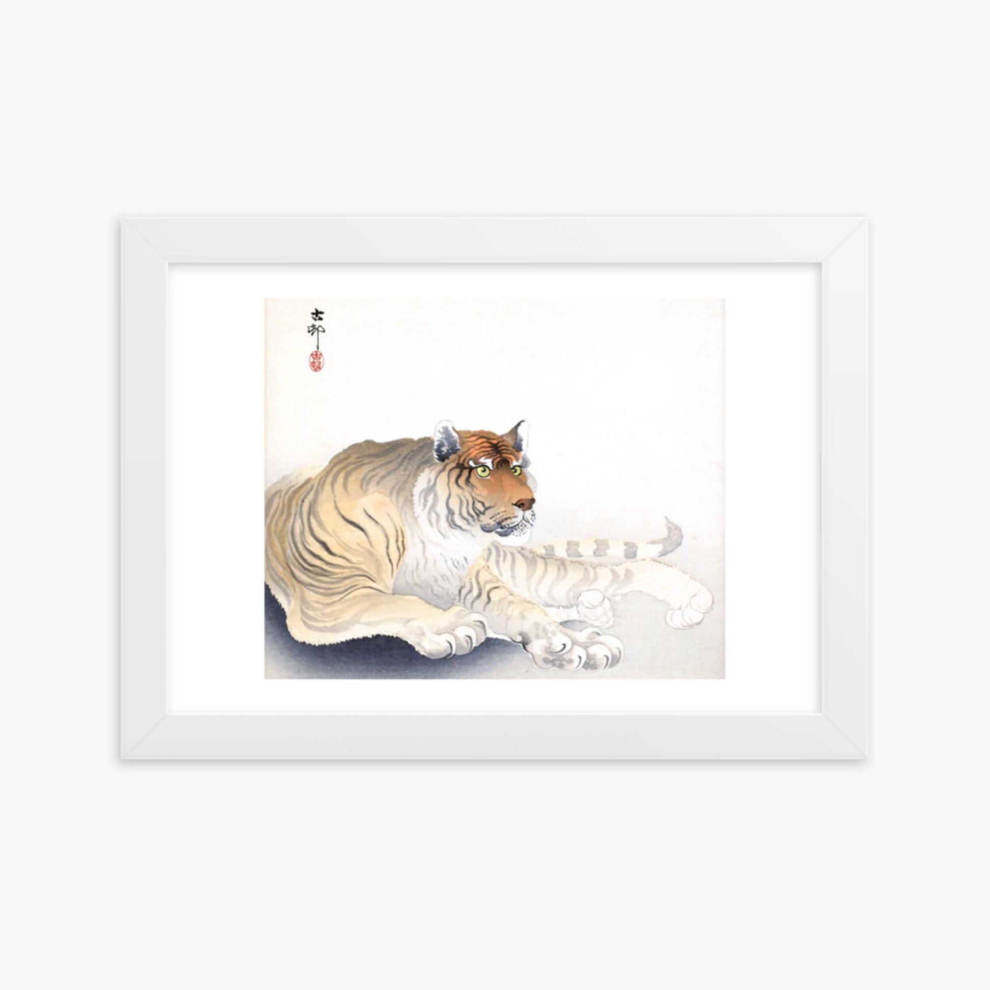 Ohara Koson - Tiger 21x30 cm Poster With White Frame