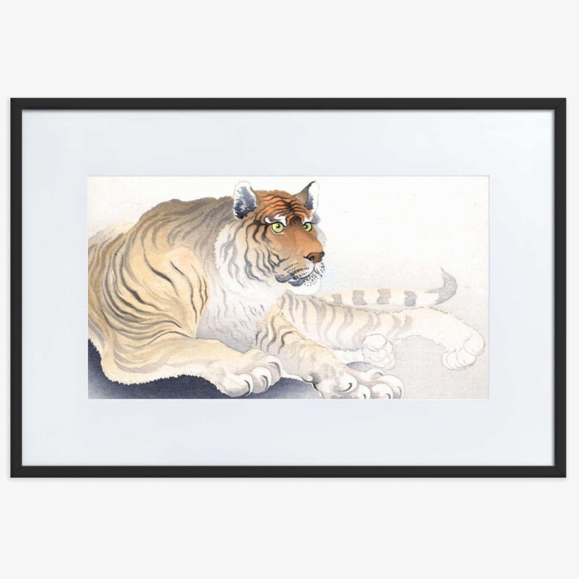 Ohara Koson - Tiger 61x91 cm Poster With Black Frame