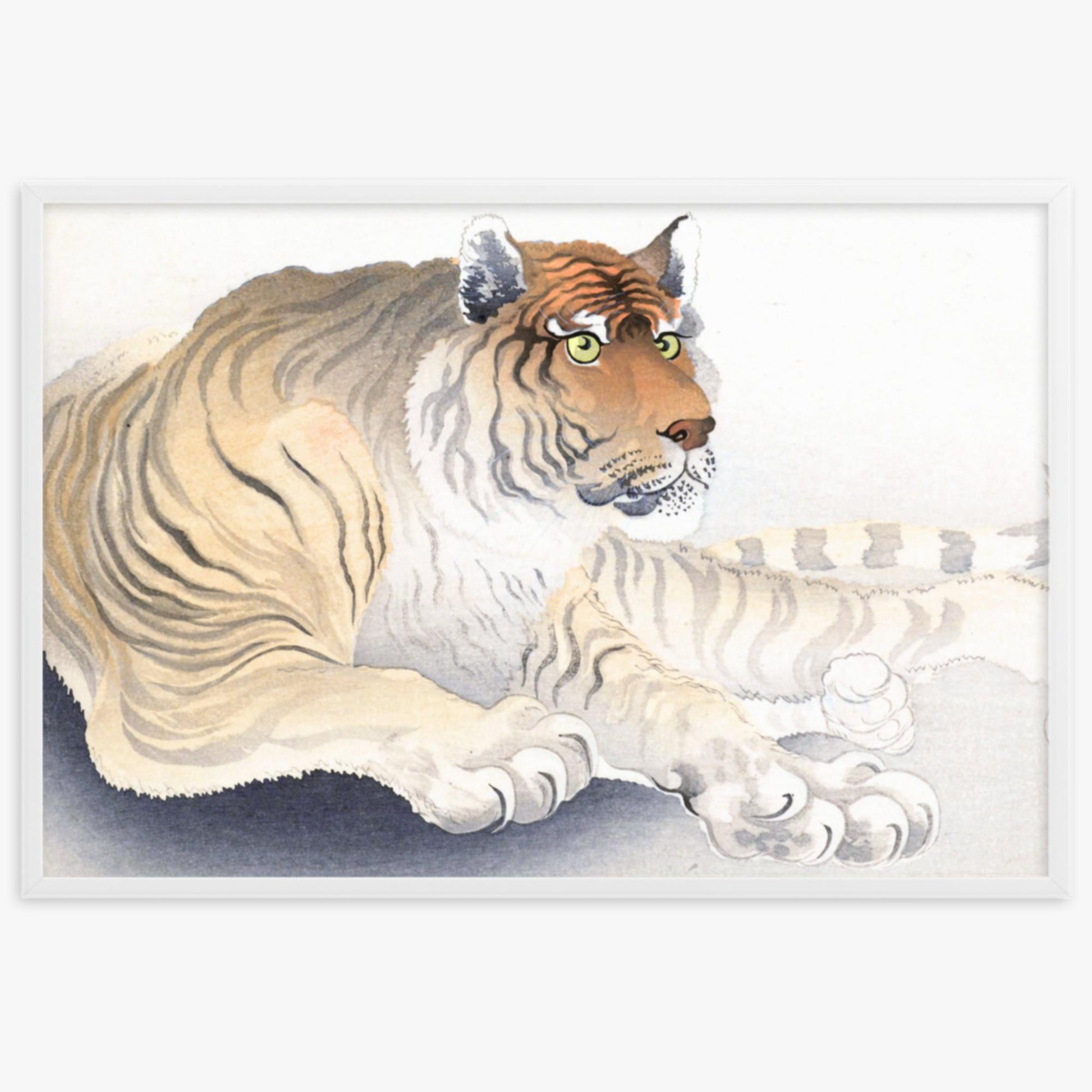 Ohara Koson - Tiger 61x91 cm Poster With White Frame