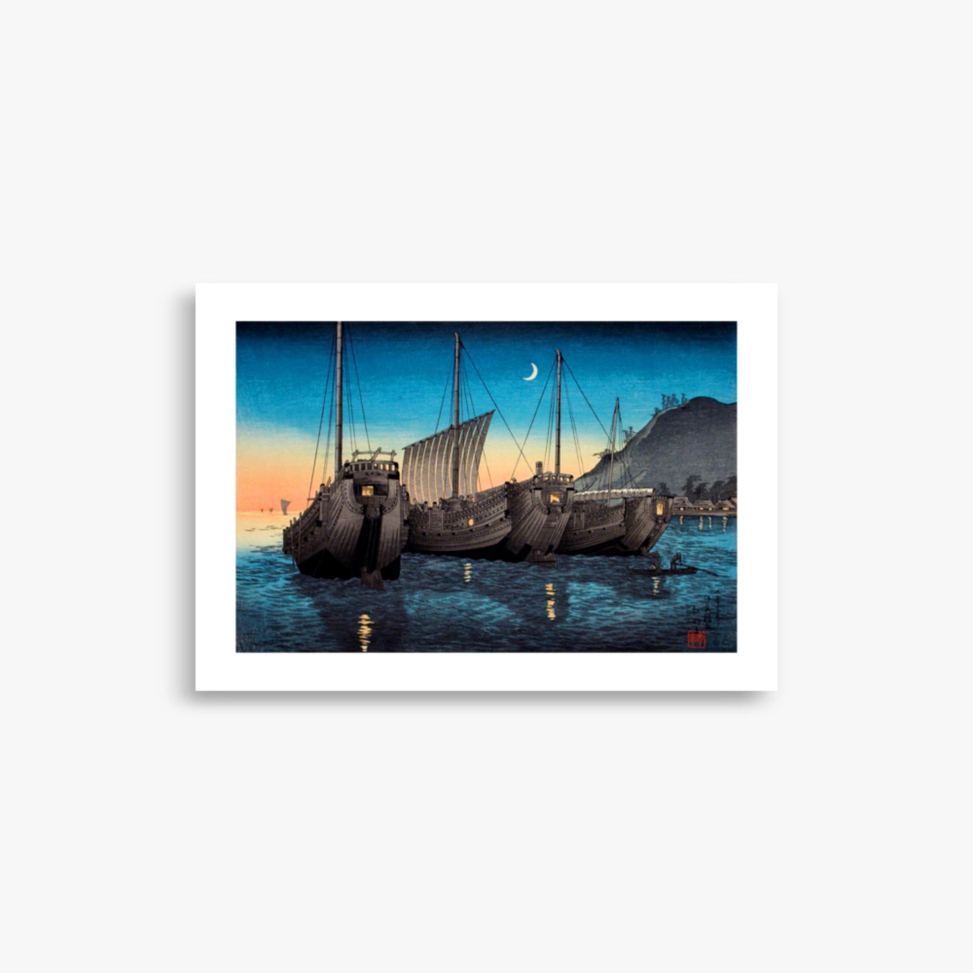 Takahashi Hiroaki (Shōtei) - Junks in Inatori Bay, Izu 21x30 cm Poster