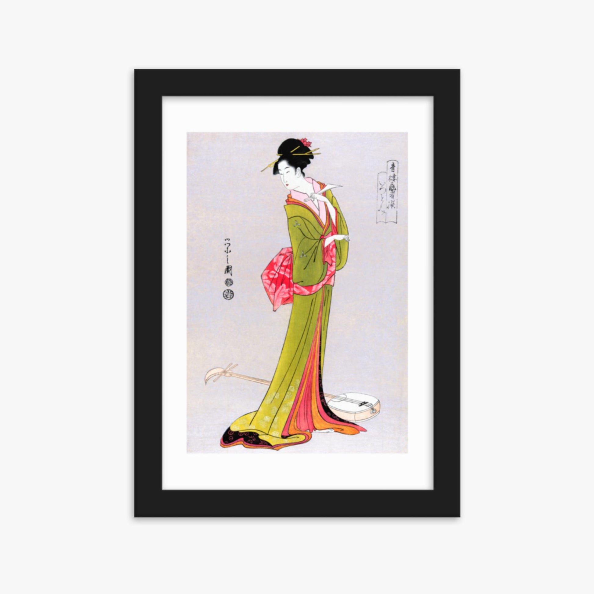 Eishi Hosoda - Itsutomi 21x30 cm Poster With Black Frame