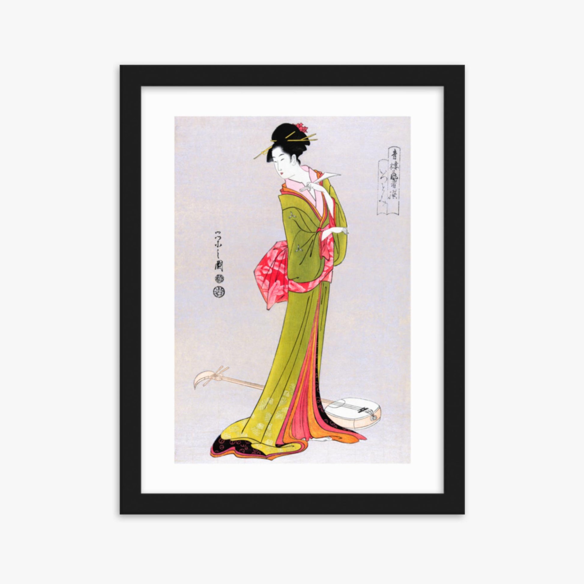 Eishi Hosoda - Itsutomi 30x40 cm Poster With Black Frame