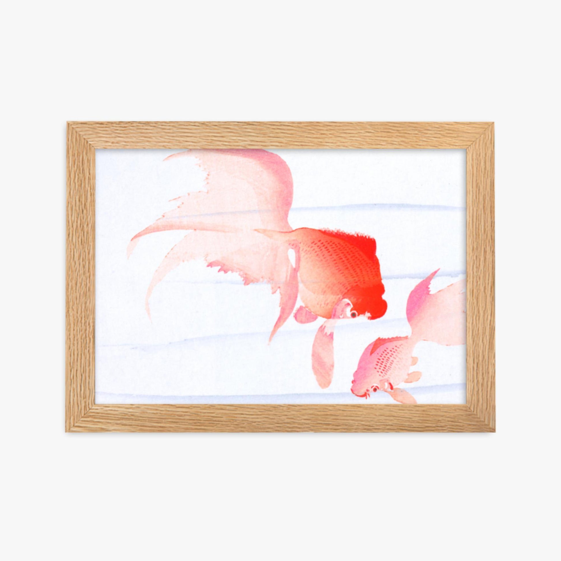 Ohara Koson - Gold Fish 21x30 cm Poster With Oak Frame