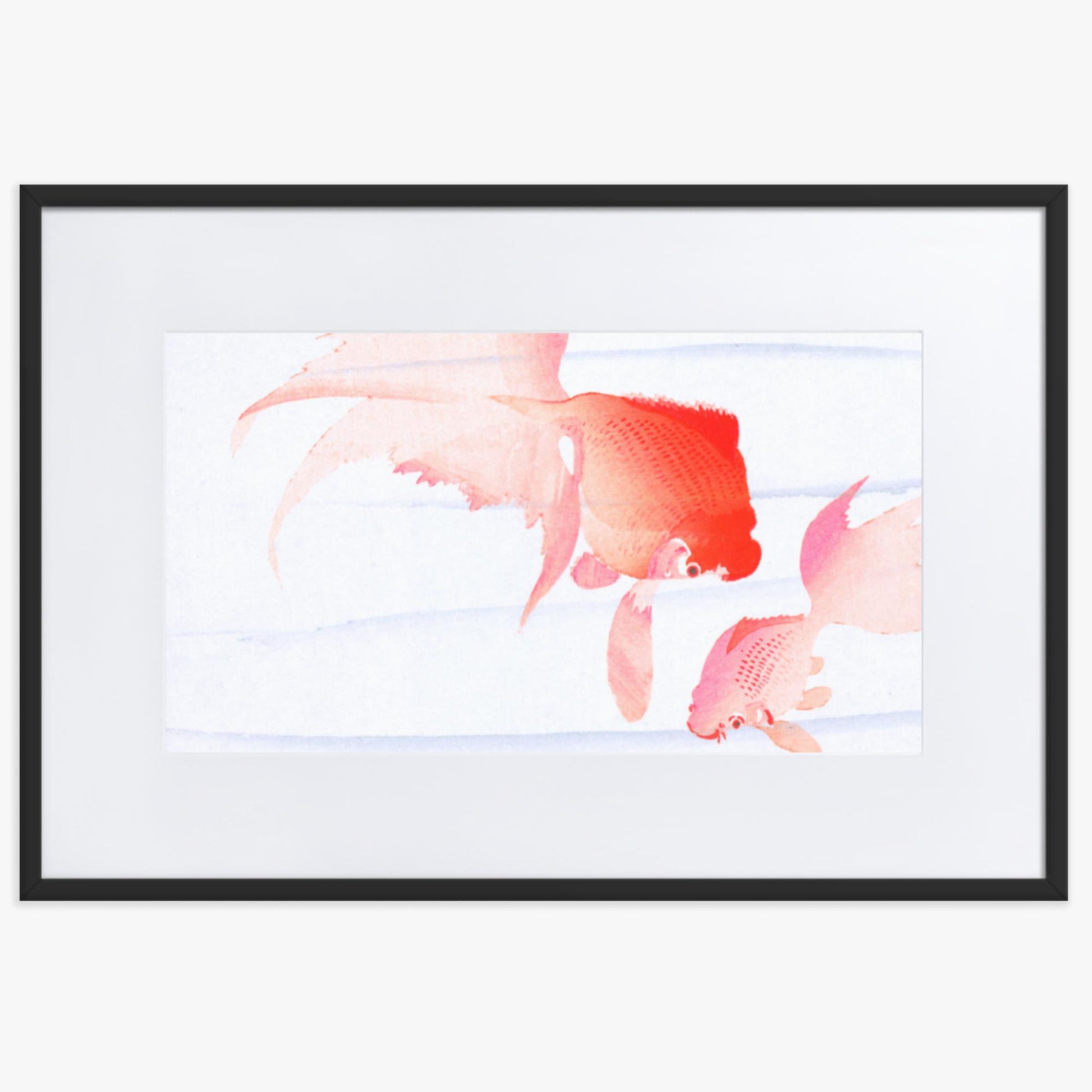 Ohara Koson - Gold Fish 61x91 cm Poster With Black Frame