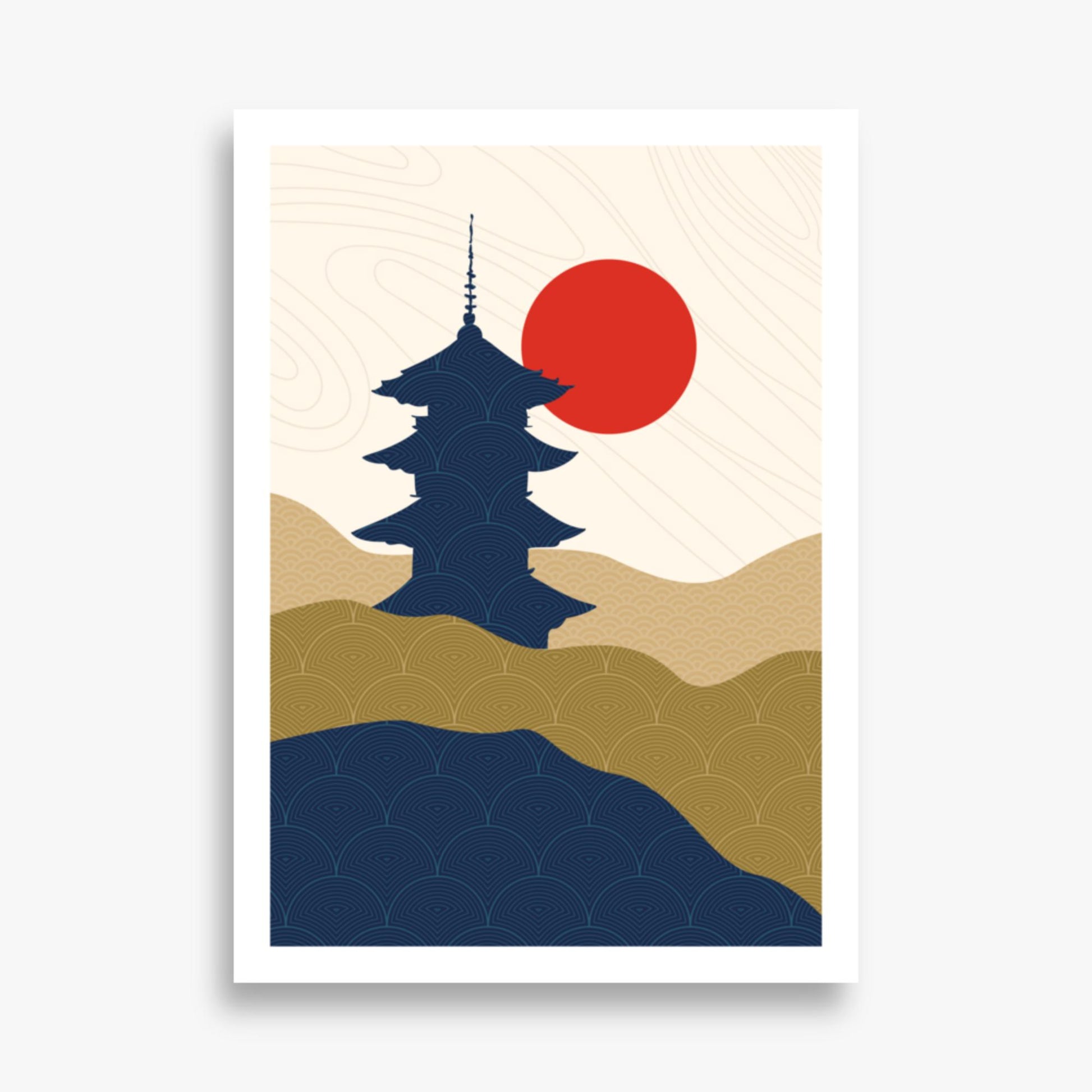 Modern illustration: Shrine in the Sun 50x70 cm Poster