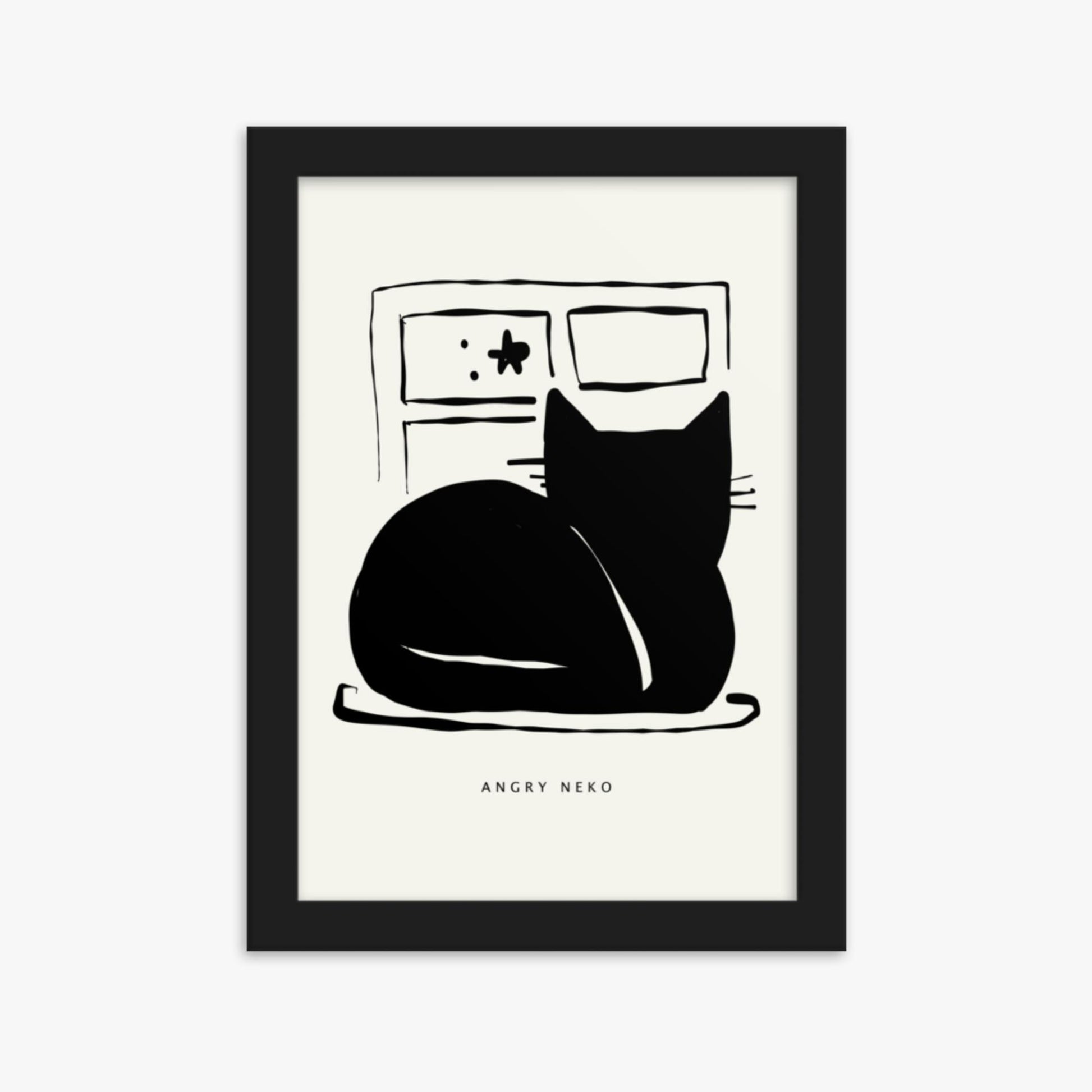 Modern illustration: Nope 21x30 cm Poster With Black Frame Frame