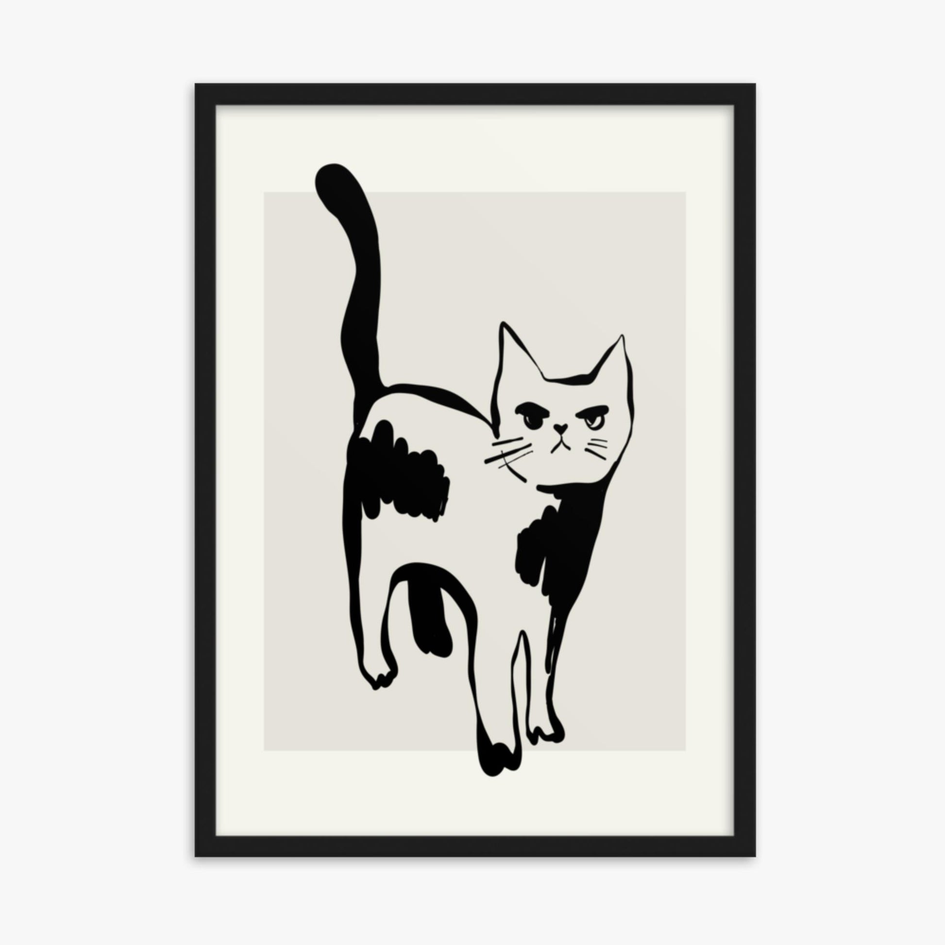 Modern illustration: Huh? 50x70 cm Poster With Black Frame Frame